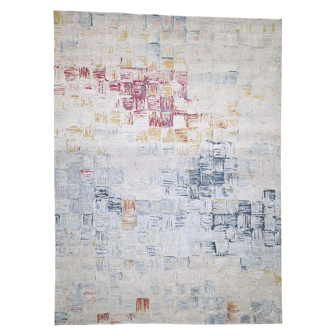 Handmade Modern and Contemporary Rectangle Rug > Design# SH44806 > Size: 8'-10" x 12'-0" [ONLINE ONLY]