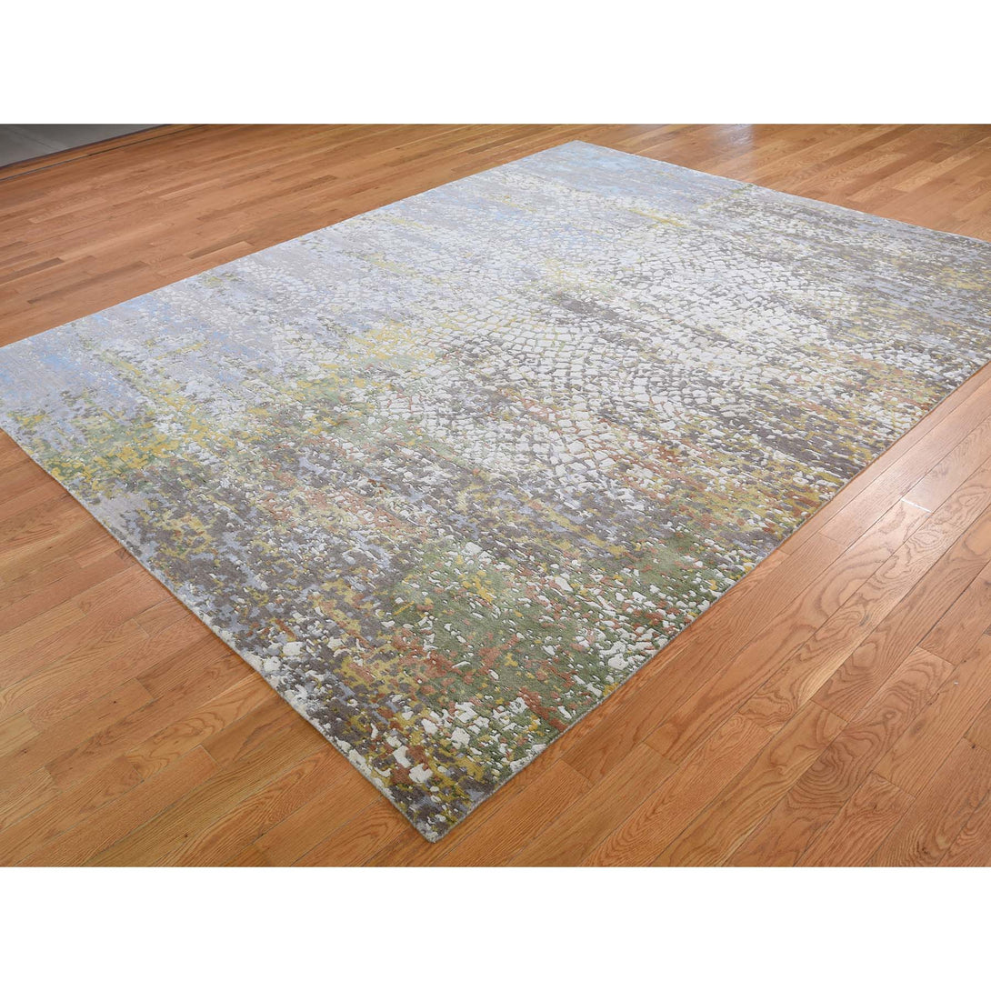 Handmade Modern and Contemporary Rectangle Rug > Design# SH45720 > Size: 8'-1" x 10'-1" [ONLINE ONLY]