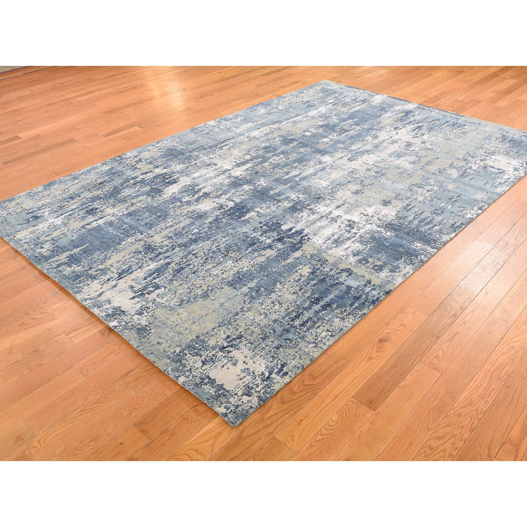Handmade Modern and Contemporary Rectangle Rug > Design# SH45858 > Size: 6'-0" x 9'-2" [ONLINE ONLY]