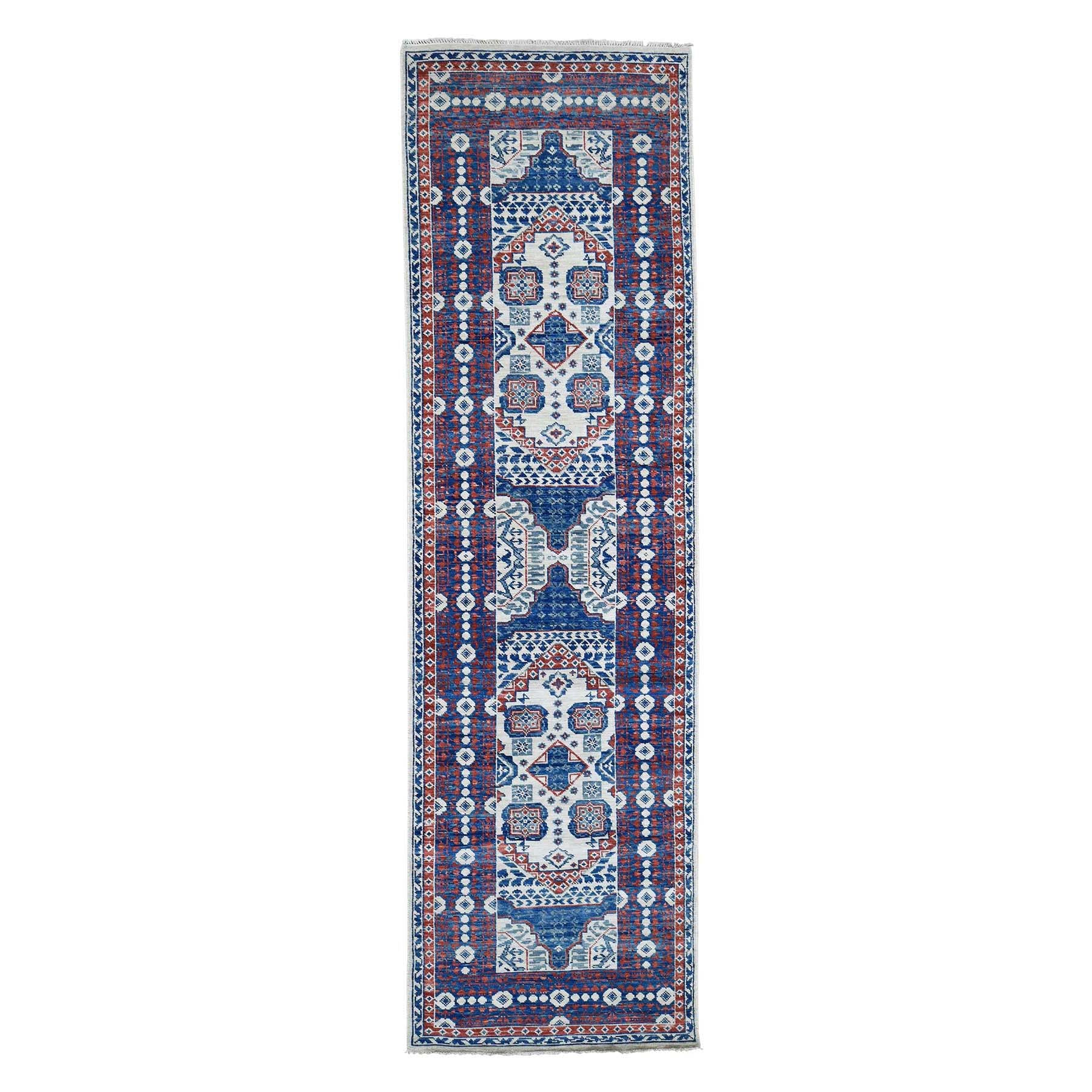 Handmade Mamluk Runner Rug > Design# SH45896 > Size: 4'-1" x 14'-0" [ONLINE ONLY]
