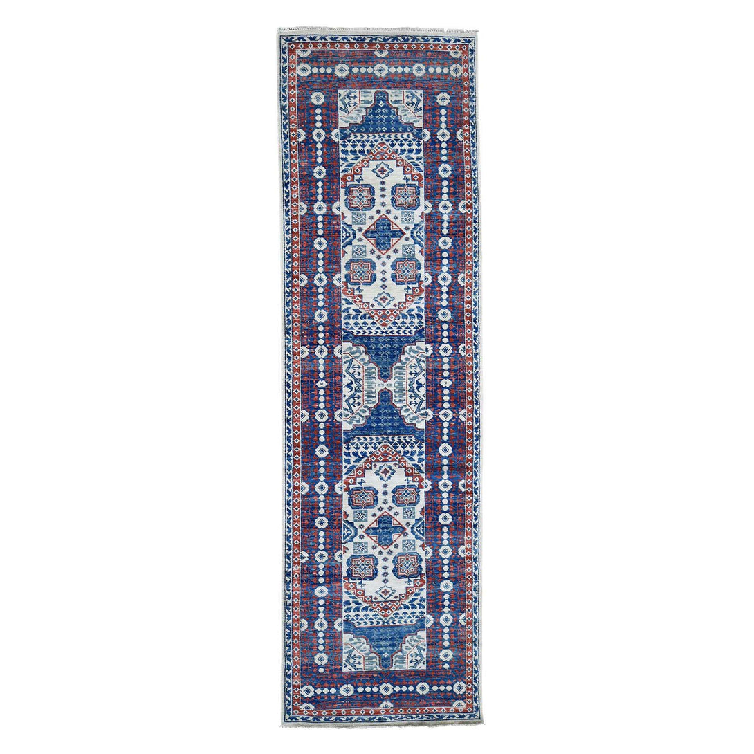 Handmade Mamluk Runner Rug > Design# SH45896 > Size: 4'-1" x 14'-0" [ONLINE ONLY]