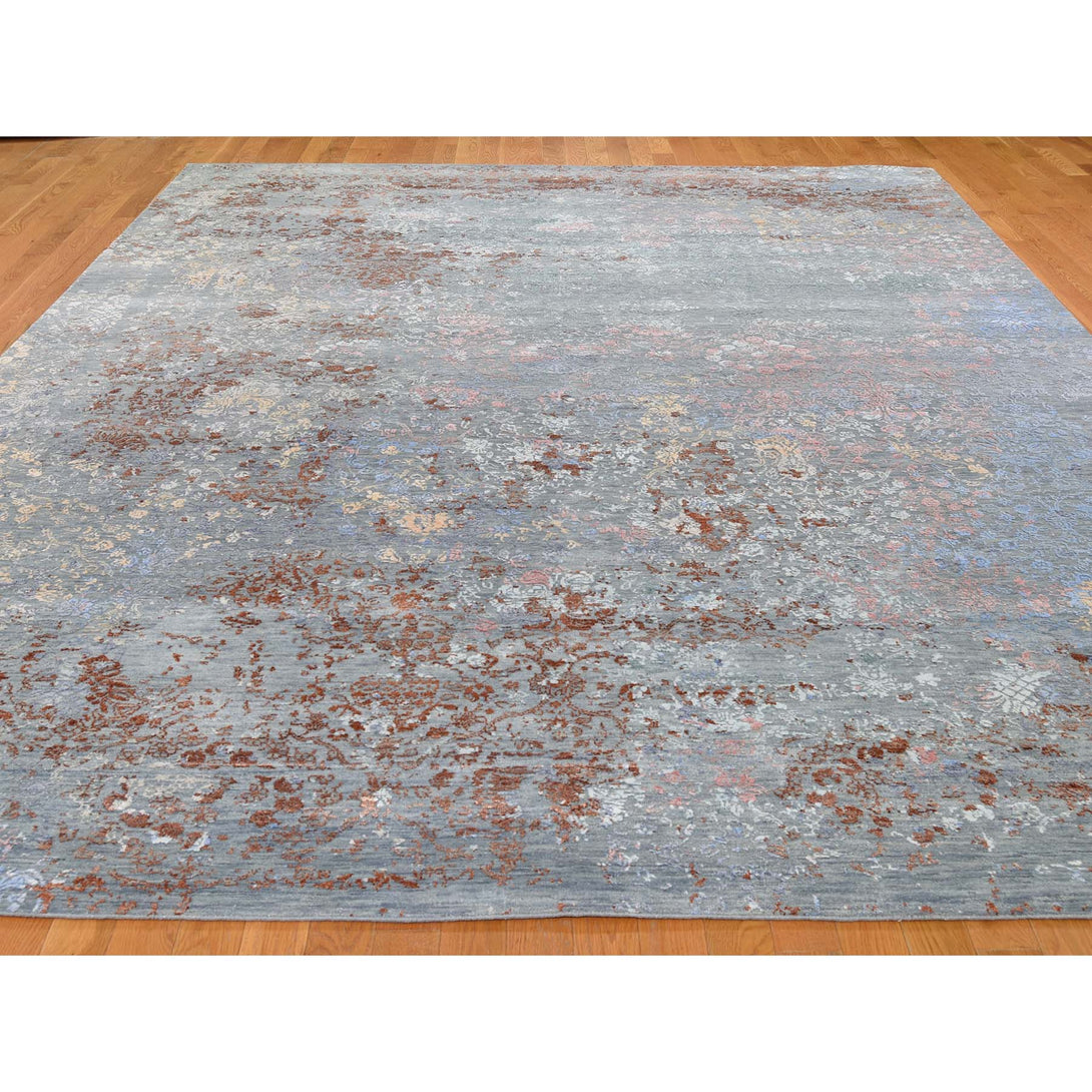 Handmade Modern and Contemporary Rectangle Rug > Design# SH46082 > Size: 9'-0" x 12'-1" [ONLINE ONLY]
