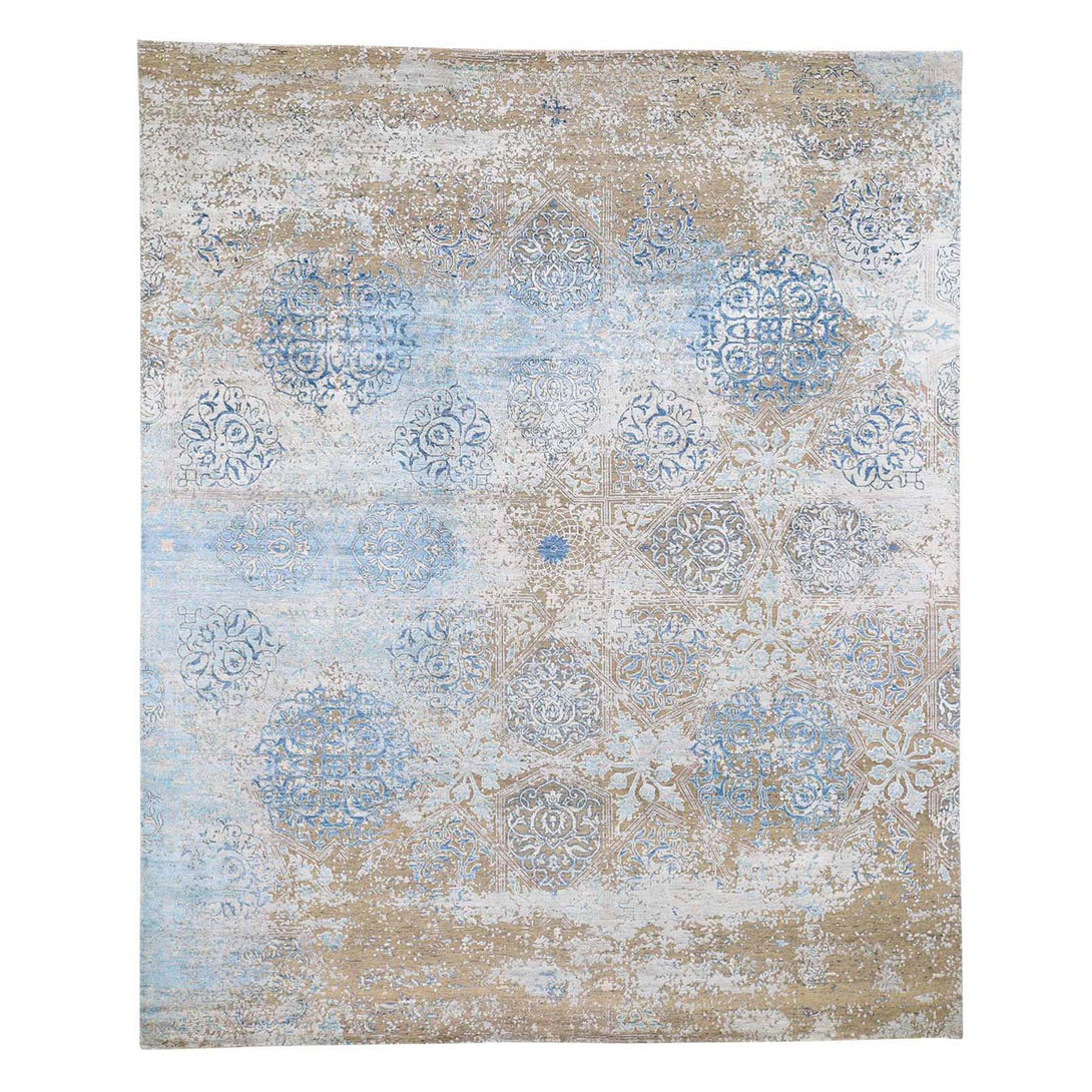 Handmade Transitional Rectangle Rug > Design# SH46165 > Size: 8'-1" x 9'-9" [ONLINE ONLY]