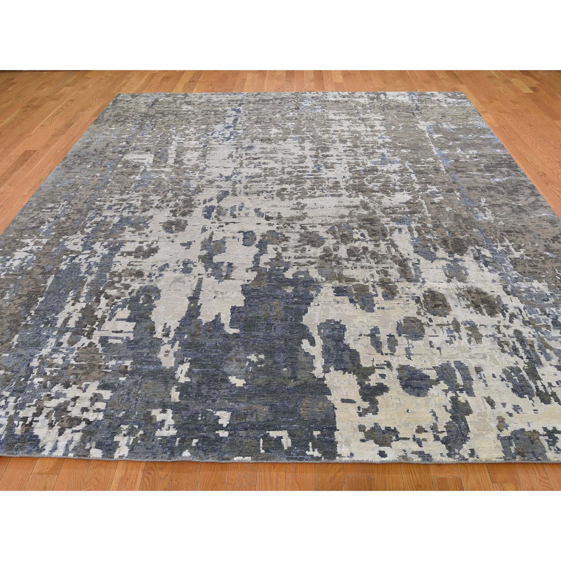 Handmade Modern and Contemporary Rectangle Rug > Design# SH46185 > Size: 9'-0" x 11'-10" [ONLINE ONLY]