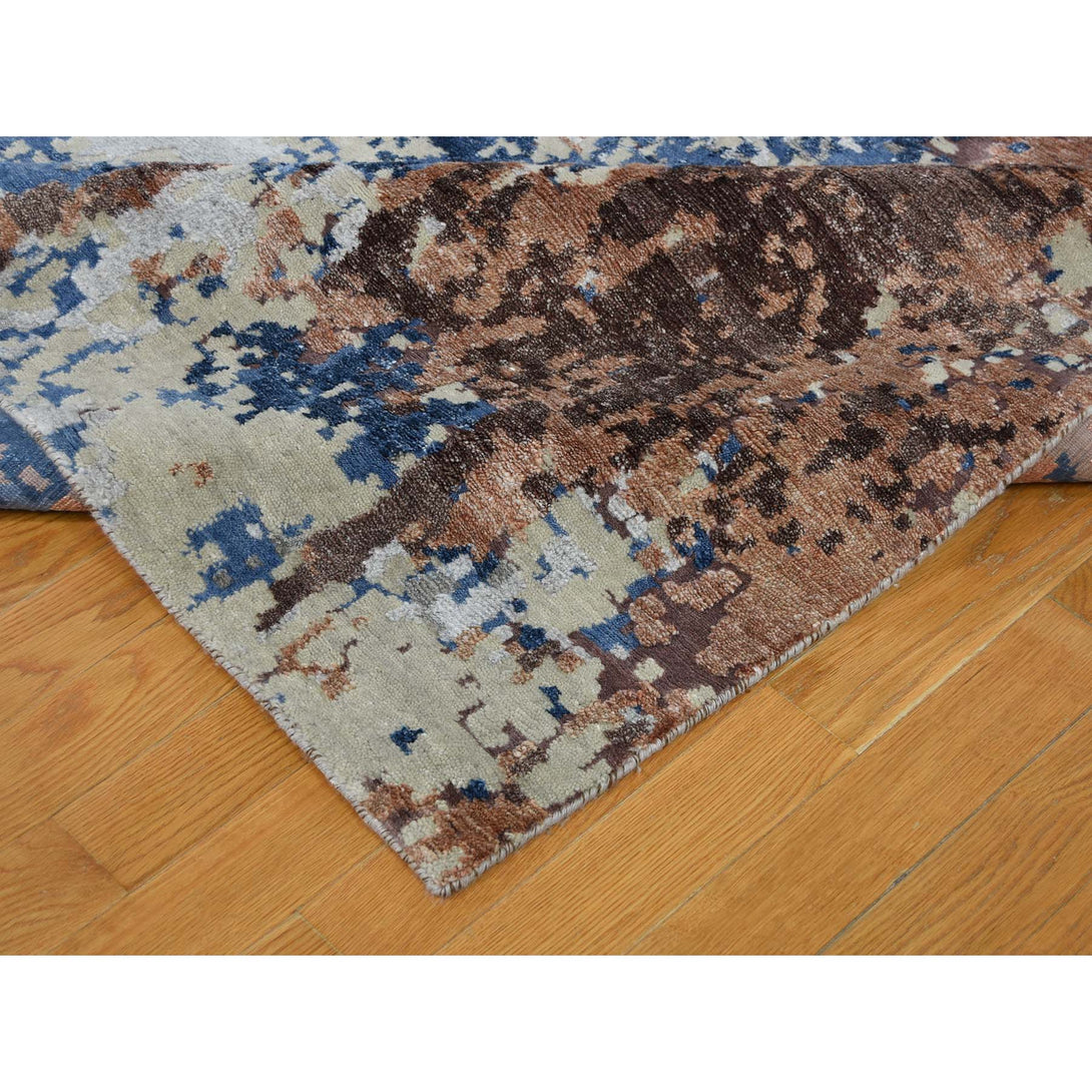 Handmade Modern and Contemporary Rectangle Rug > Design# SH46231 > Size: 9'-10" x 13'-10" [ONLINE ONLY]