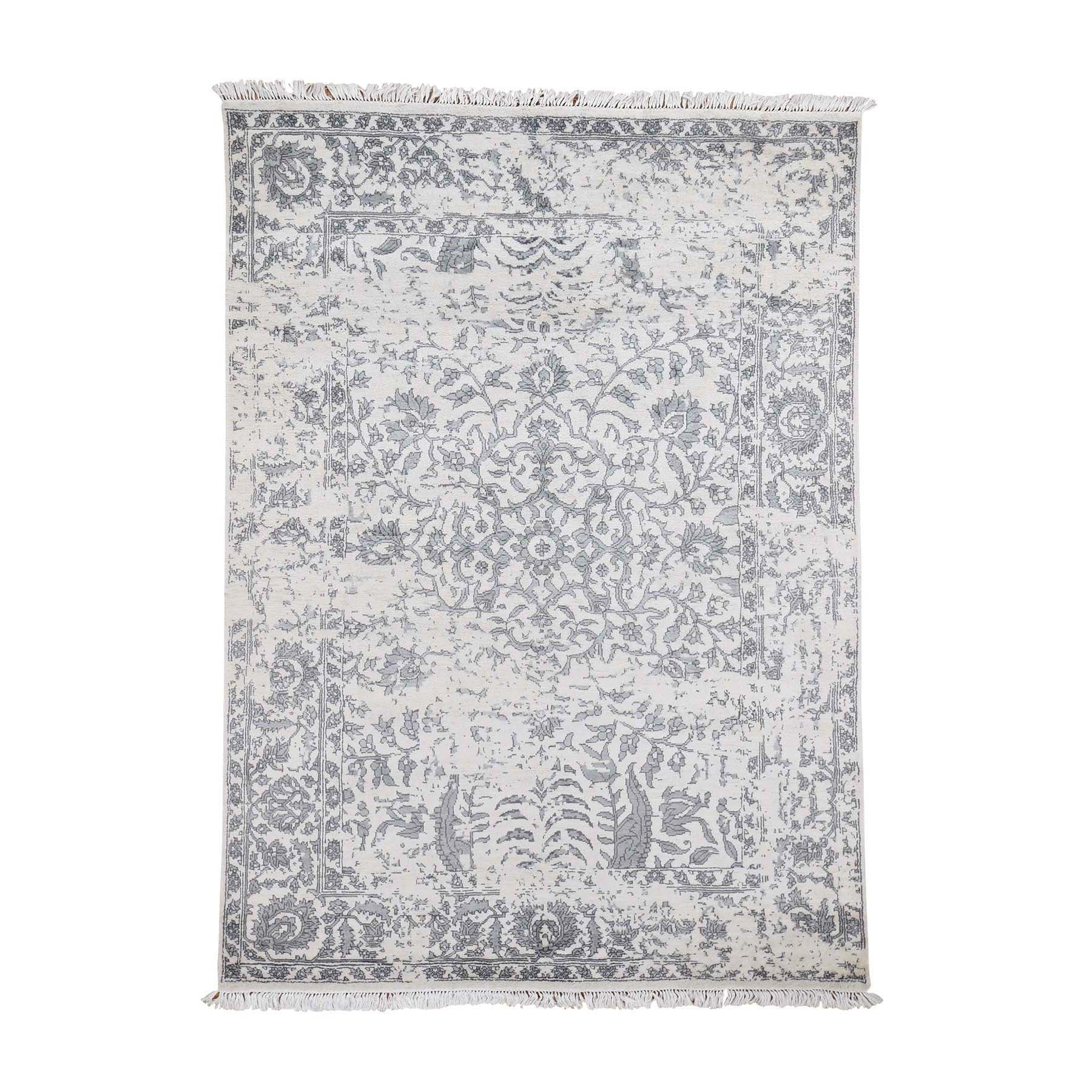 Handmade Transitional Rectangle Rug > Design# SH46380 > Size: 5'-2" x 7'-0" [ONLINE ONLY]