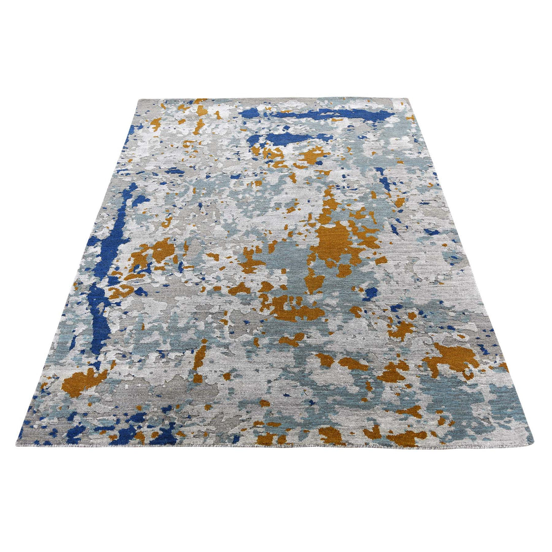Handmade Modern and Contemporary Rectangle Rug > Design# SH46456 > Size: 3'-10" x 5'-10" [ONLINE ONLY]