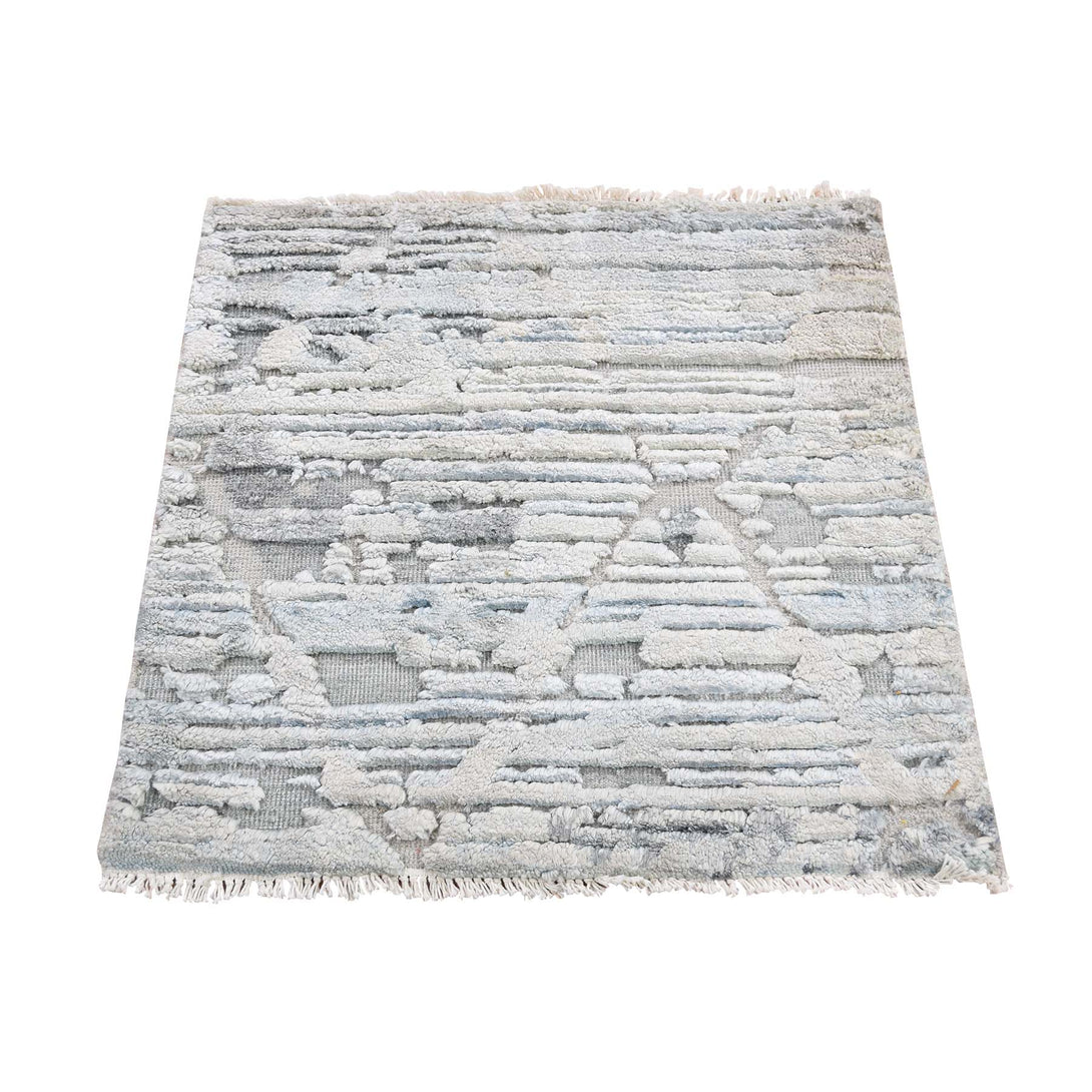 Handmade Modern and Contemporary Rectangle Rug > Design# SH46725 > Size: 2'-0" x 2'-1" [ONLINE ONLY]