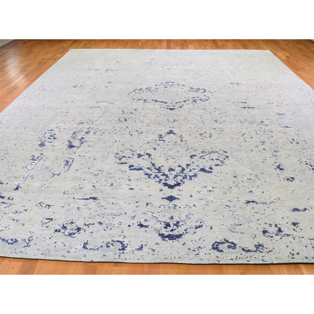 Handmade Transitional Rectangle Rug > Design# SH46924 > Size: 11'-10" x 14'-10" [ONLINE ONLY]