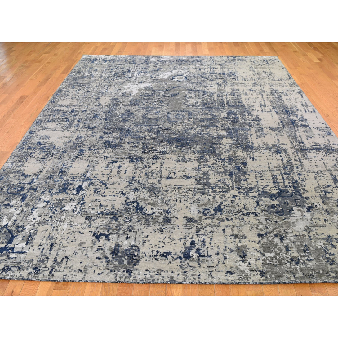 Handmade Transitional Rectangle Rug > Design# SH47189 > Size: 9'-0" x 12'-0" [ONLINE ONLY]