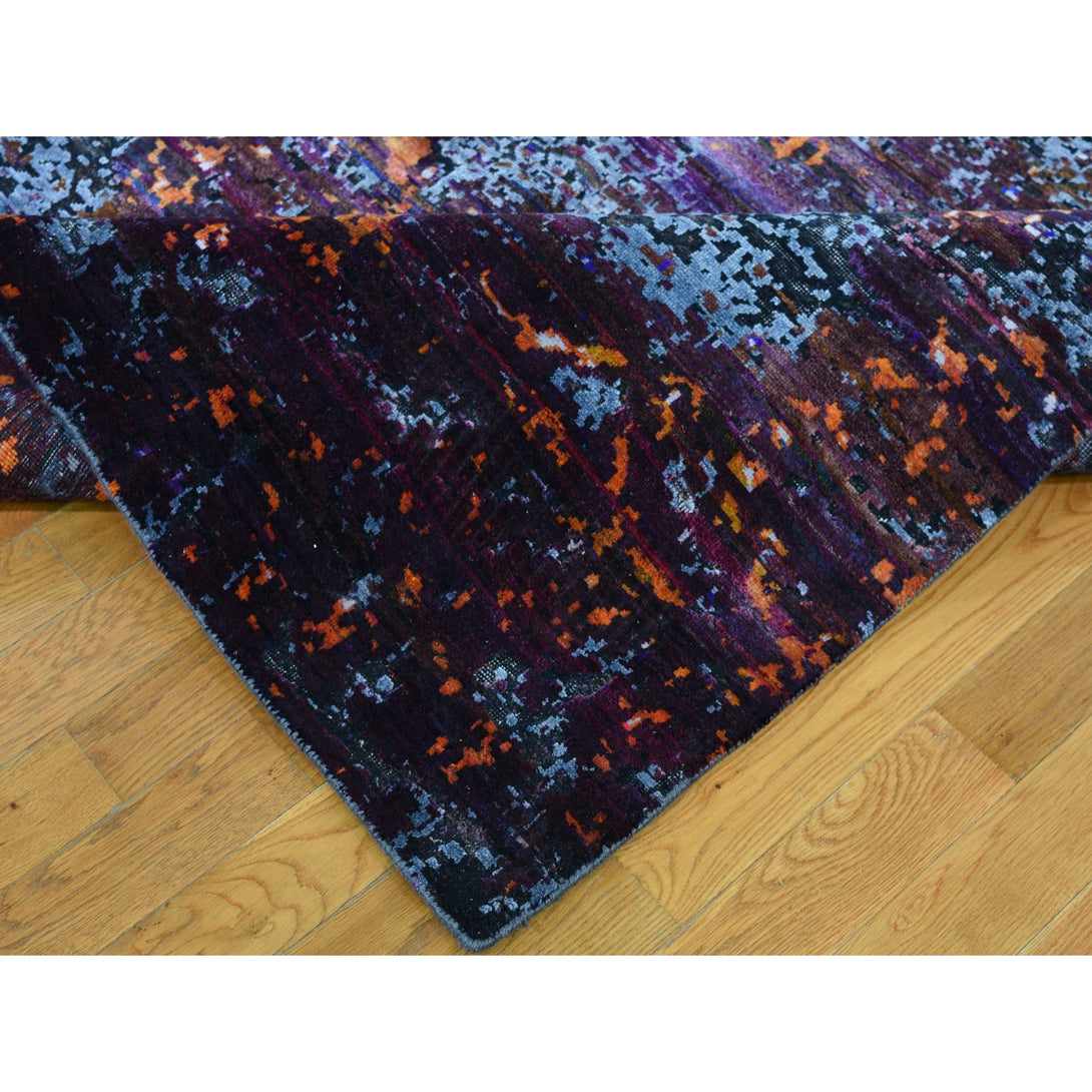 Handmade Silk Rectangle Rug > Design# SH47353 > Size: 8'-10" x 12'-0" [ONLINE ONLY]