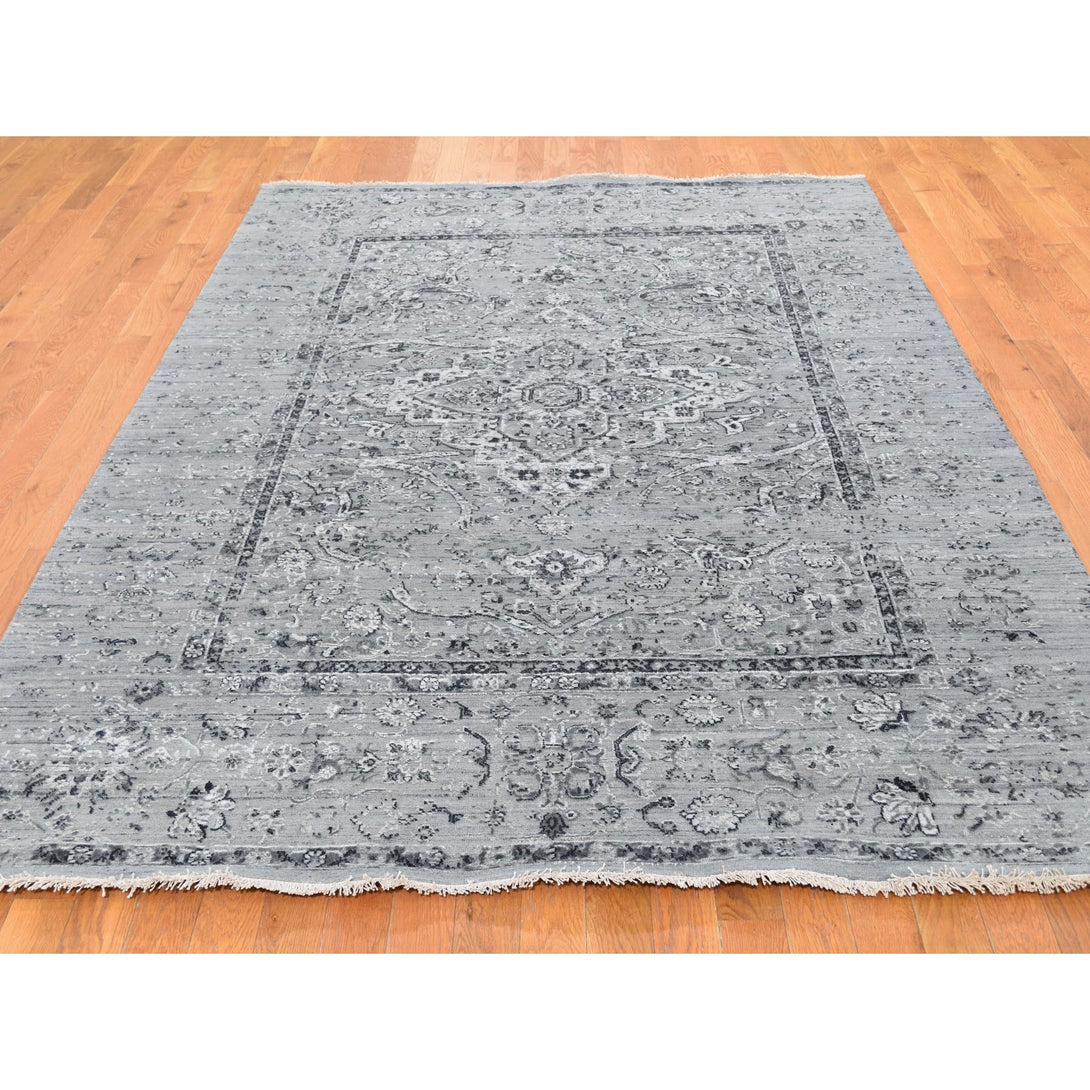 Hand Knotted Transitional Area Rug > Design# CCSR47947 > Size: 6'-0" x 9'-0"