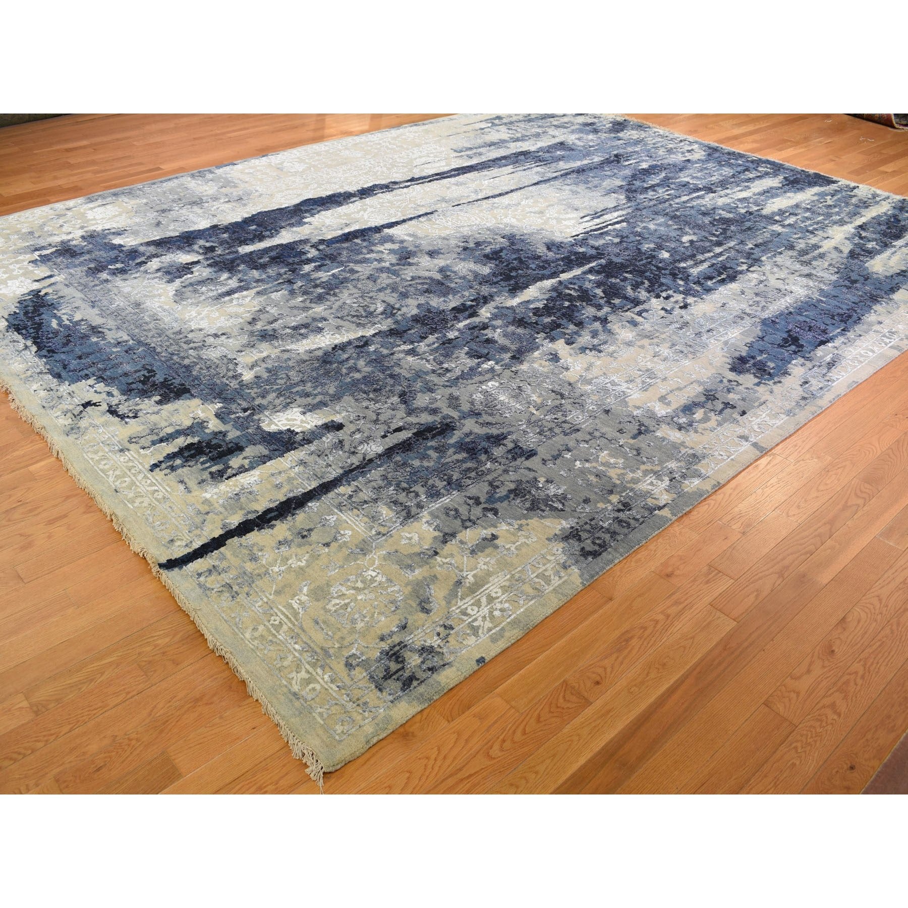 Hand Knotted Transitional Area Rug > Design# CCSR48203 > Size: 12'-0" x 14'-9"