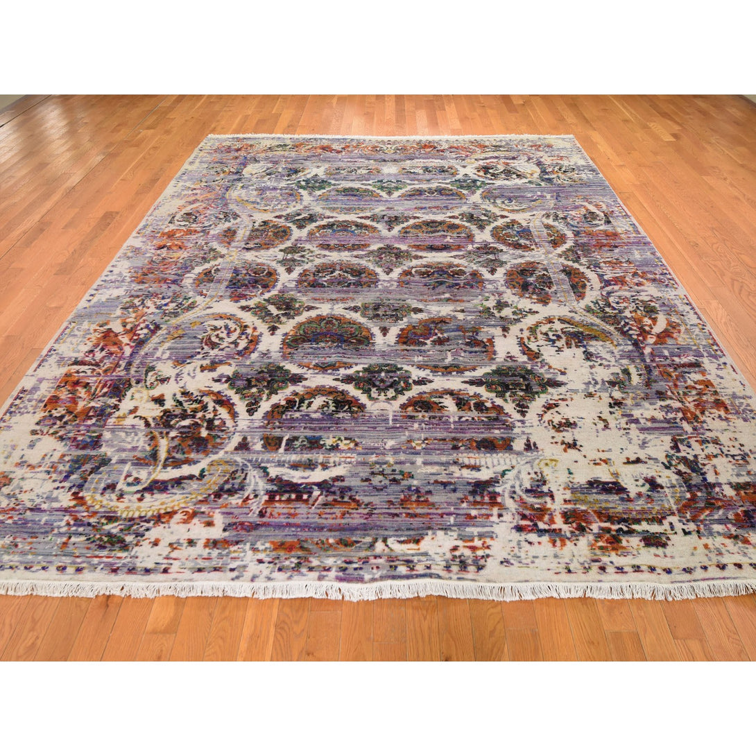 Hand Knotted Modern and Contemporary Area Rug > Design# CCSR48537 > Size: 9'-0" x 12'-0"