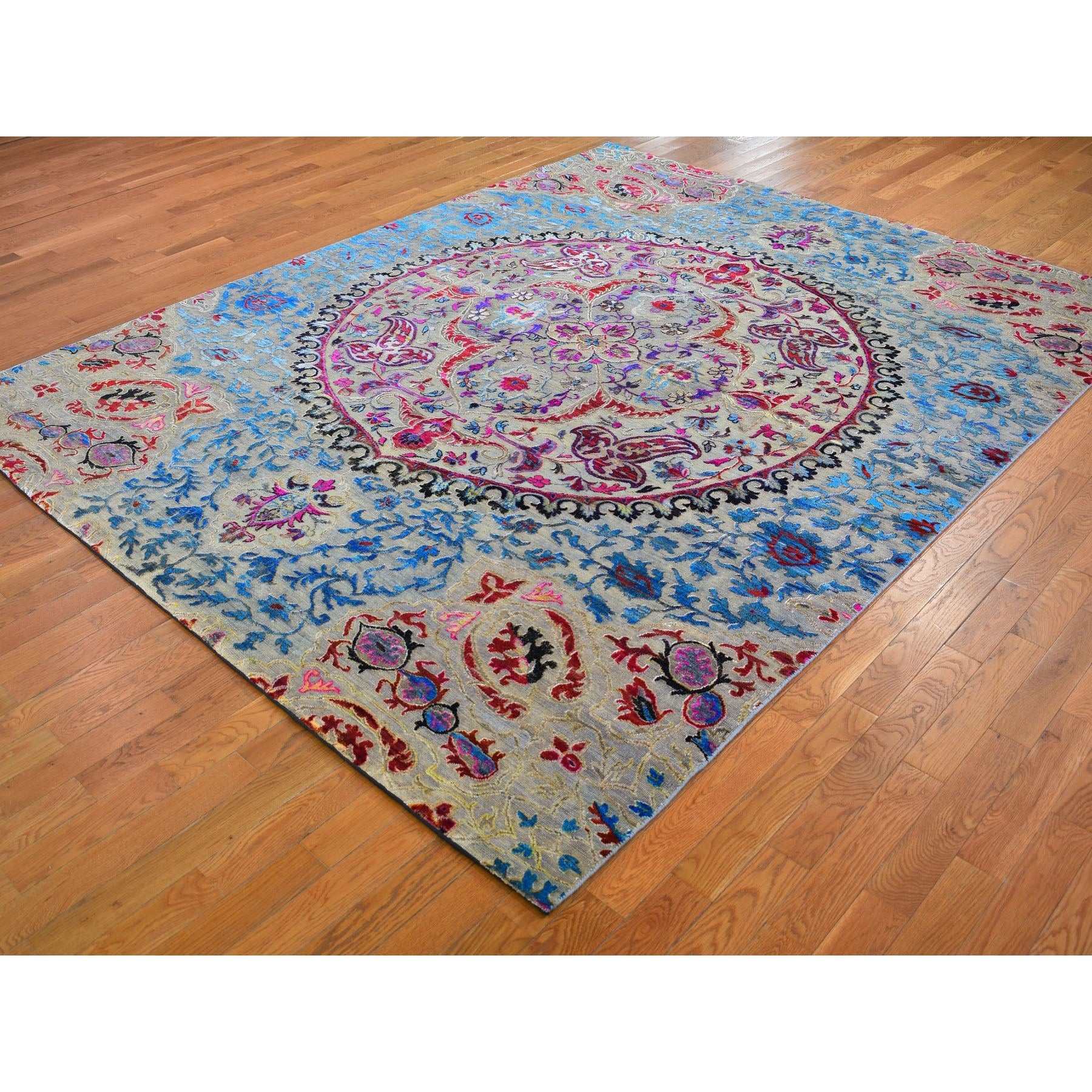 Hand Knotted Transitional Area Rug > Design# CCSR49397 > Size: 8'-0" x 10'-0"