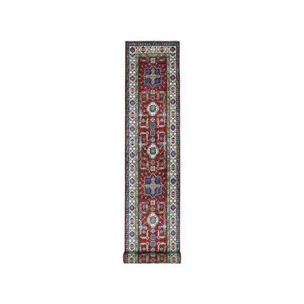 Handmade Kazak Runner Rug > Design# SH50419 > Size: 3'-4" x 19'-3" [ONLINE ONLY]