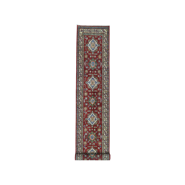 Handmade Kazak Runner Rug > Design# SH50456 > Size: 3'-4" x 19'-0" [ONLINE ONLY]