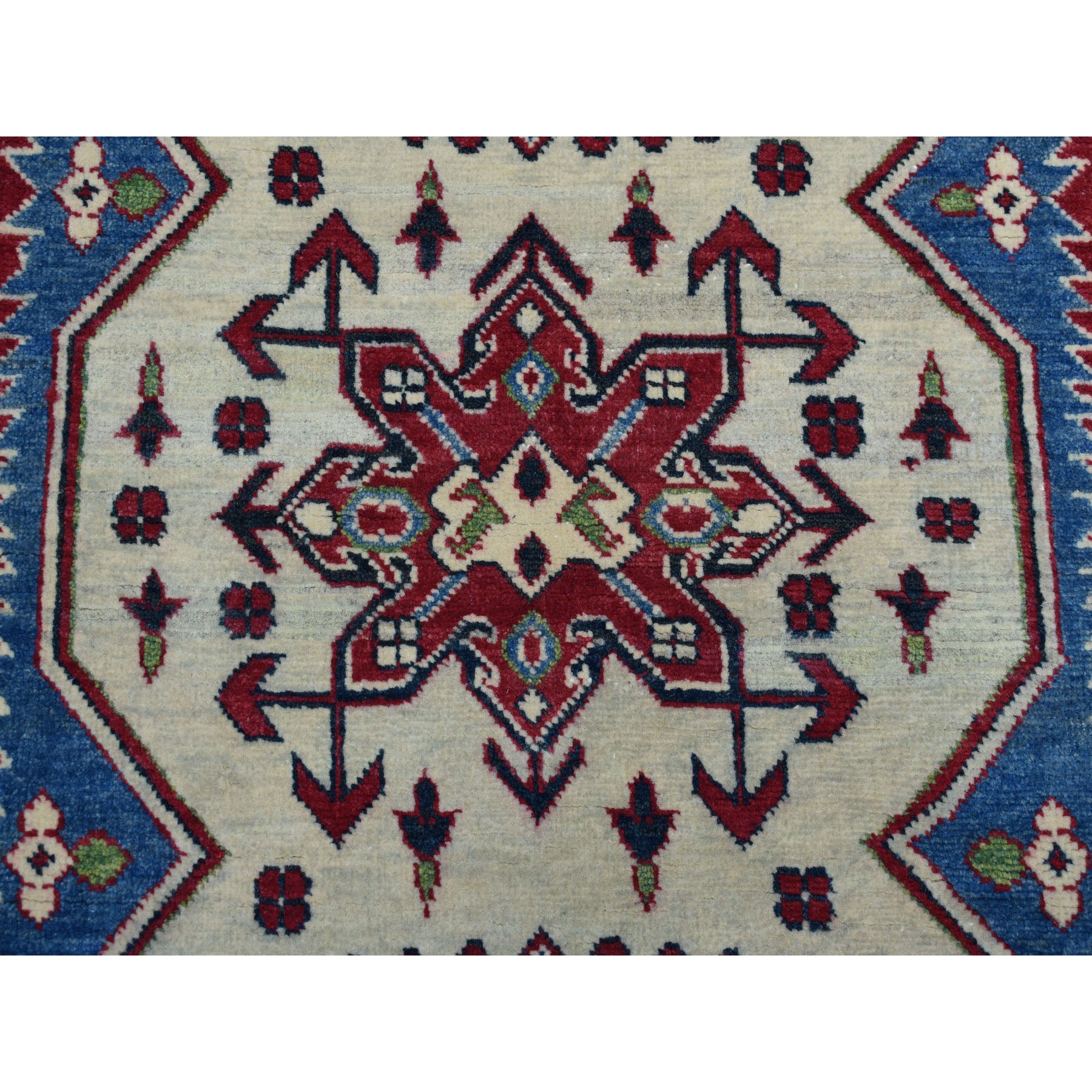 Handmade Kazak Rectangle Rug > Design# SH50856 > Size: 4'-2" x 6'-0" [ONLINE ONLY]