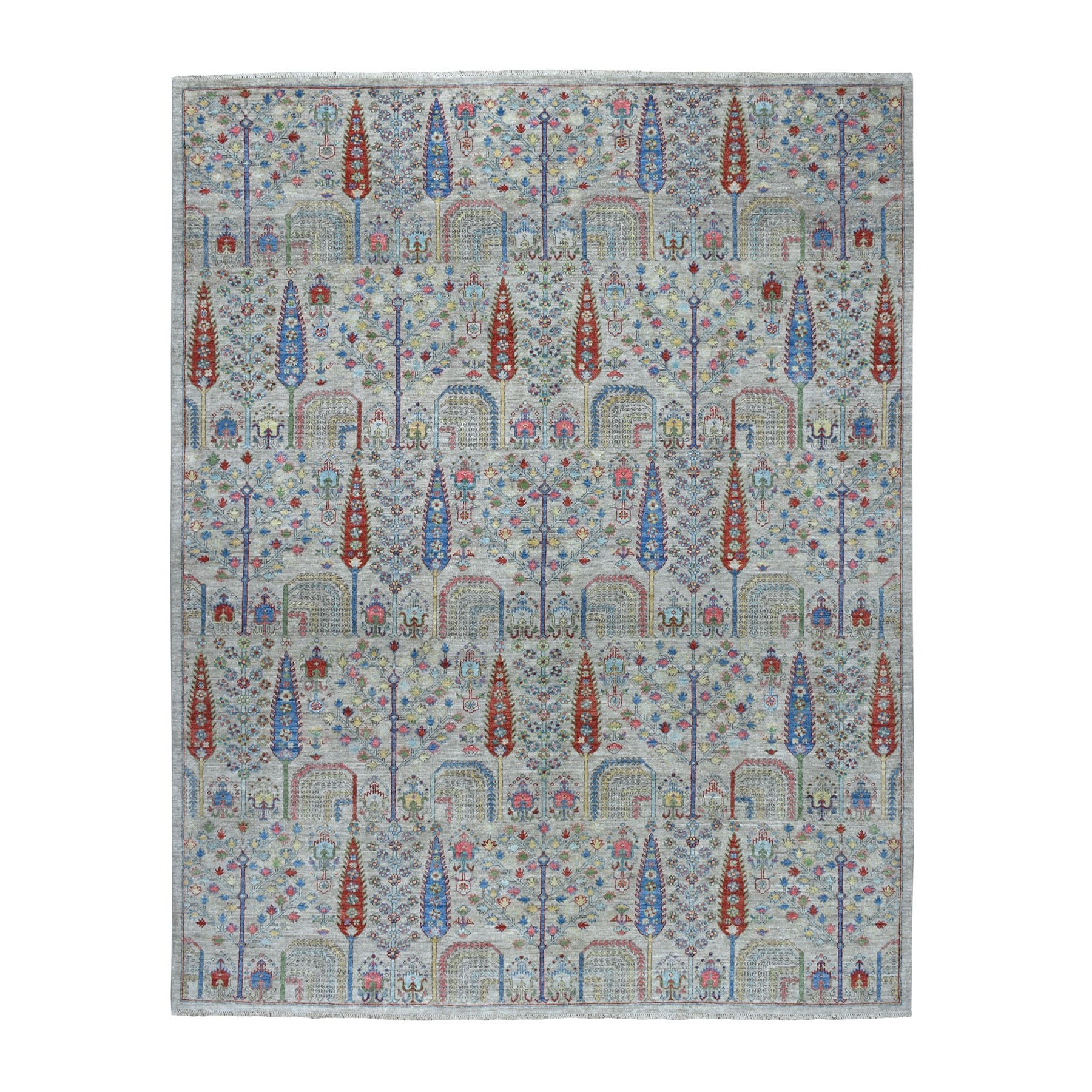 Hand Knotted Transitional Area Rug > Design# CCSR54816 > Size: 8'-2" x 9'-10"