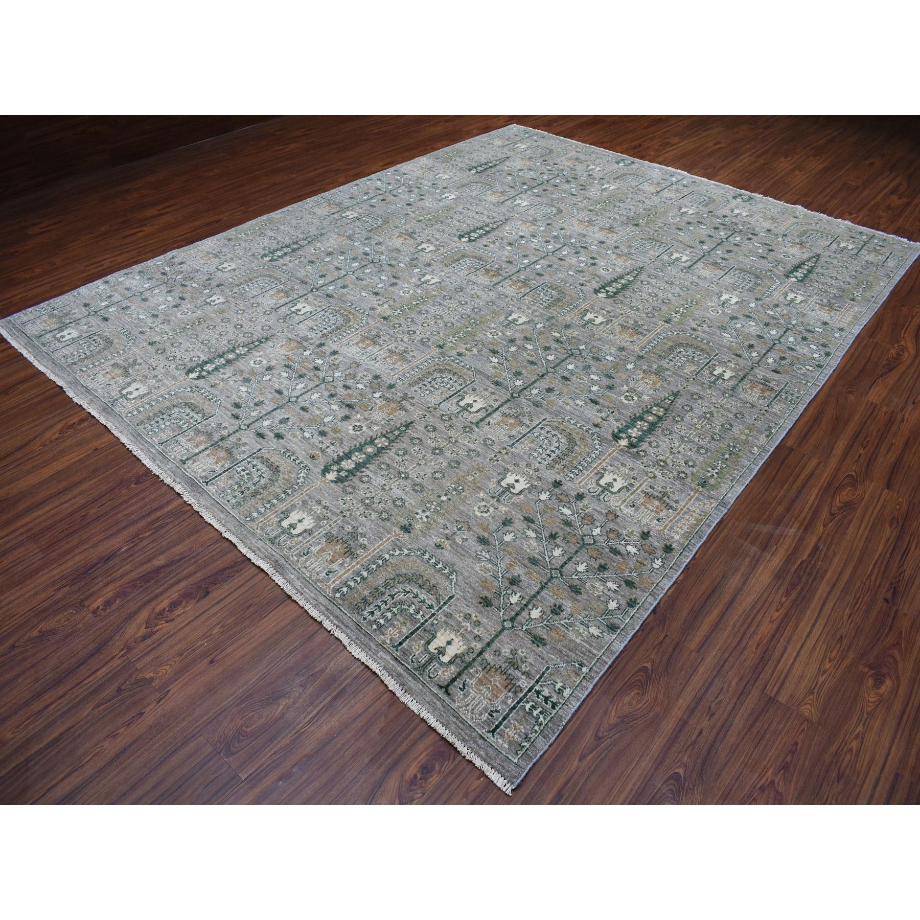 Hand Knotted Transitional Area Rug > Design# CCSR54870 > Size: 9'-0" x 11'-6"