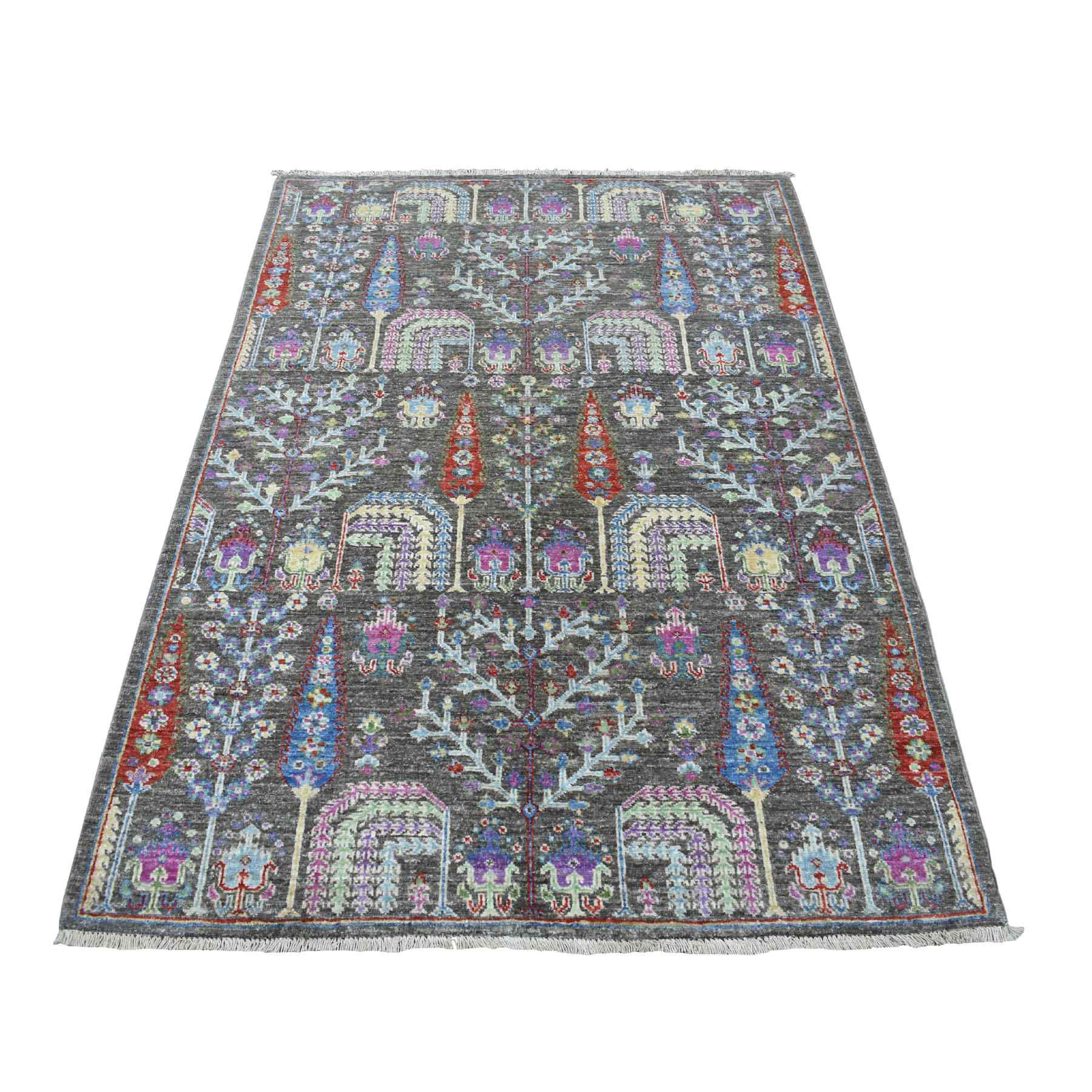 Hand Knotted Transitional Area Rug > Design# CCSR55106 > Size: 4'-0" x 6'-0"