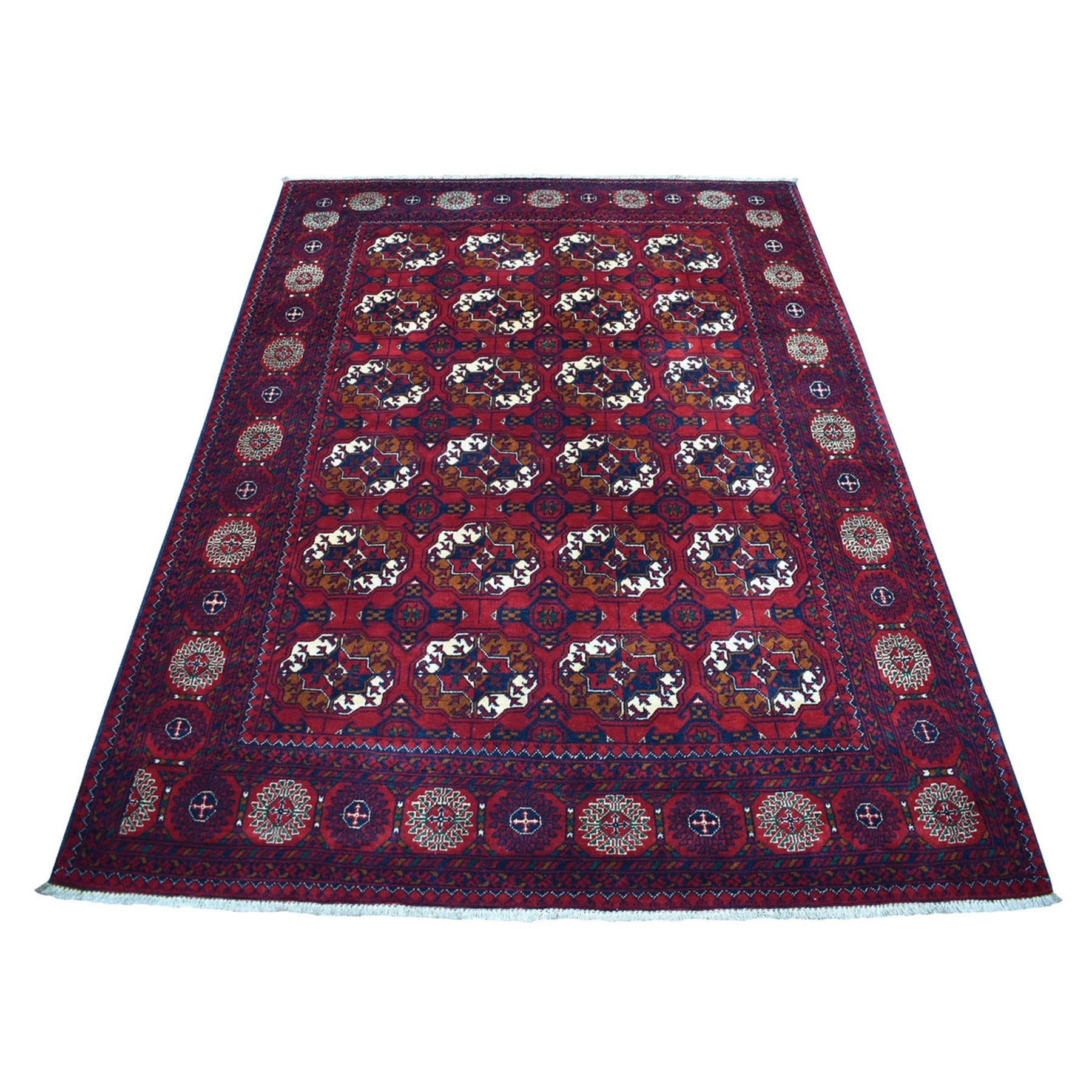 Hand Knotted Tribal Area Rug > Design# CCSR55357 > Size: 4'-9" x 6'-6"