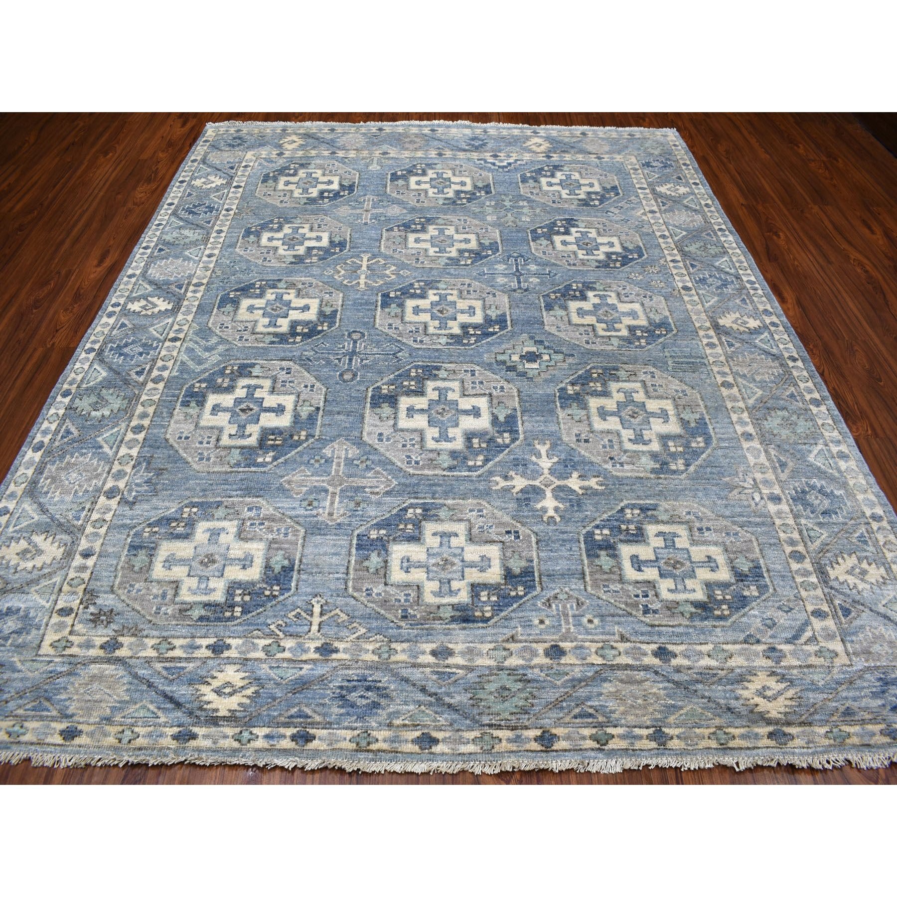 Hand Knotted Tribal Area Rug > Design# CCSR55810 > Size: 8'-0" x 9'-9"