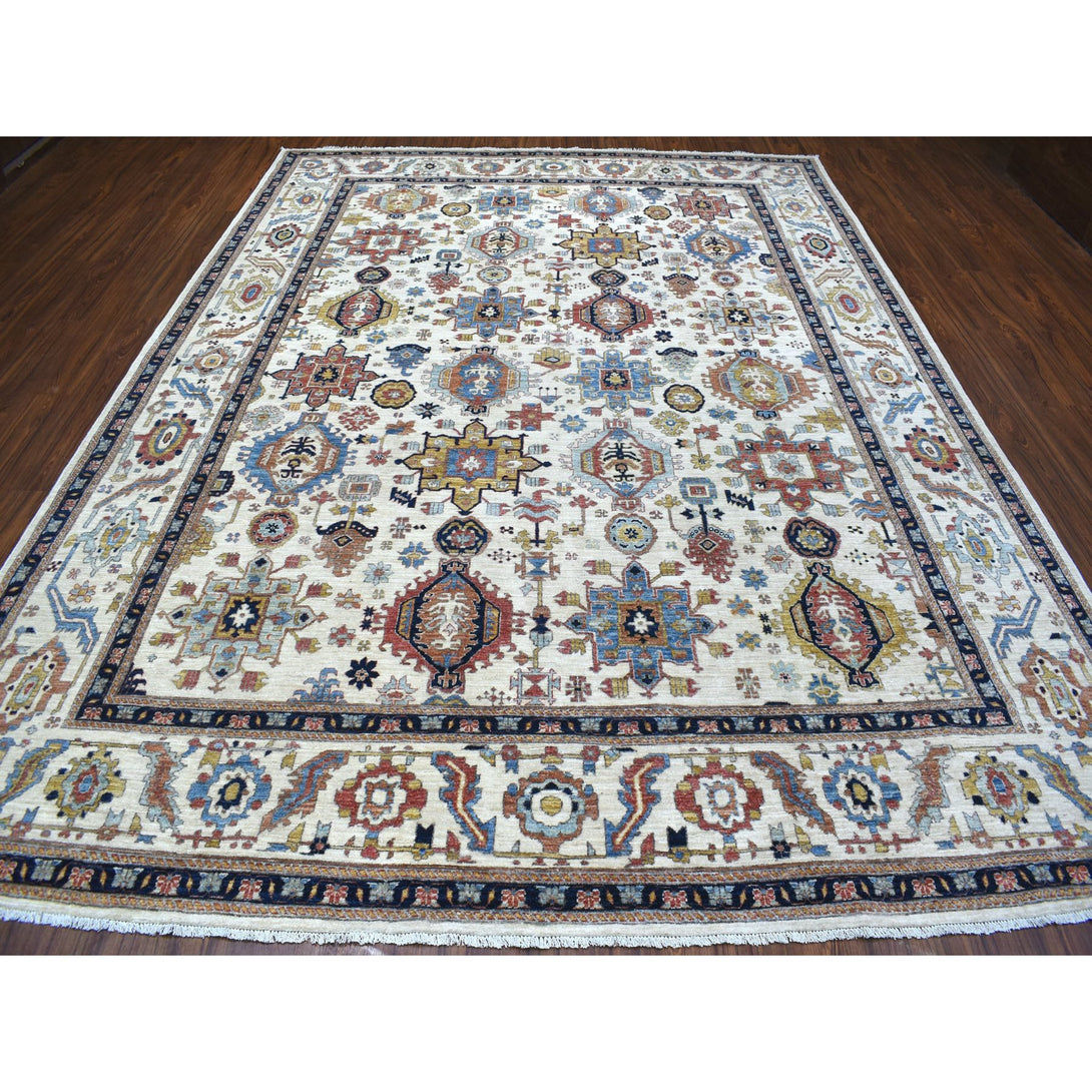 Hand Knotted Tribal Area Rug > Design# CCSR55943 > Size: 9'-0" x 12'-1"