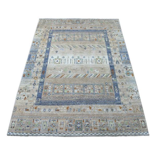 Hand Knotted Tribal Area Rug > Design# CCSR56424 > Size: 4'-0" x 5'-10"