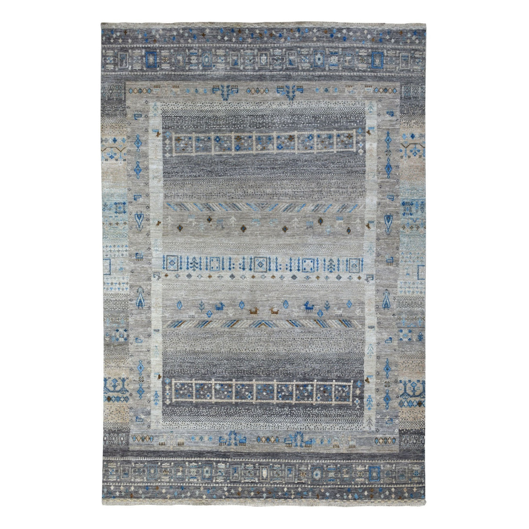 Hand Knotted Tribal Area Rug > Design# CCSR56427 > Size: 5'-10" x 8'-10"