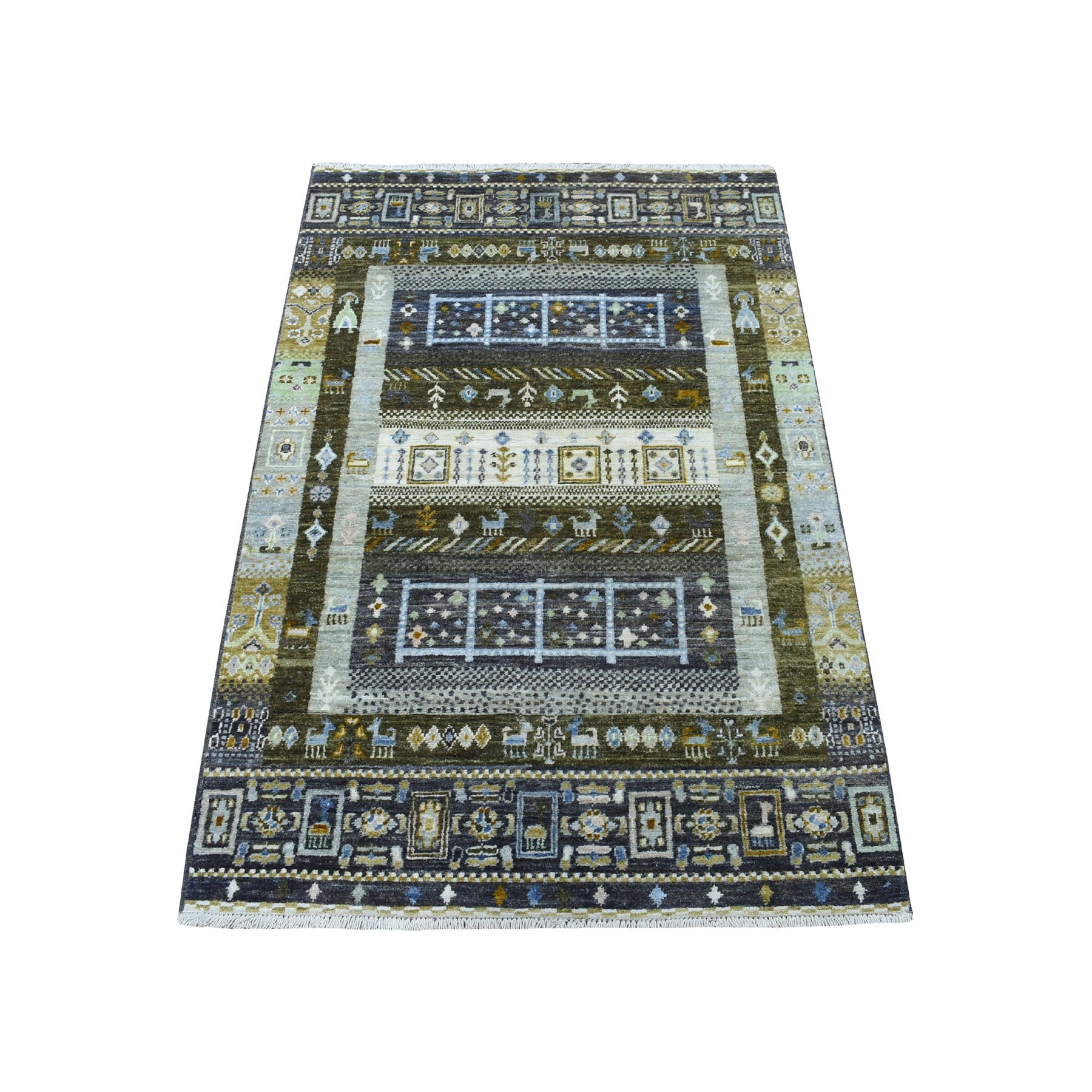 Hand Knotted Tribal Area Rug > Design# CCSR56431 > Size: 3'-0" x 4'-9"