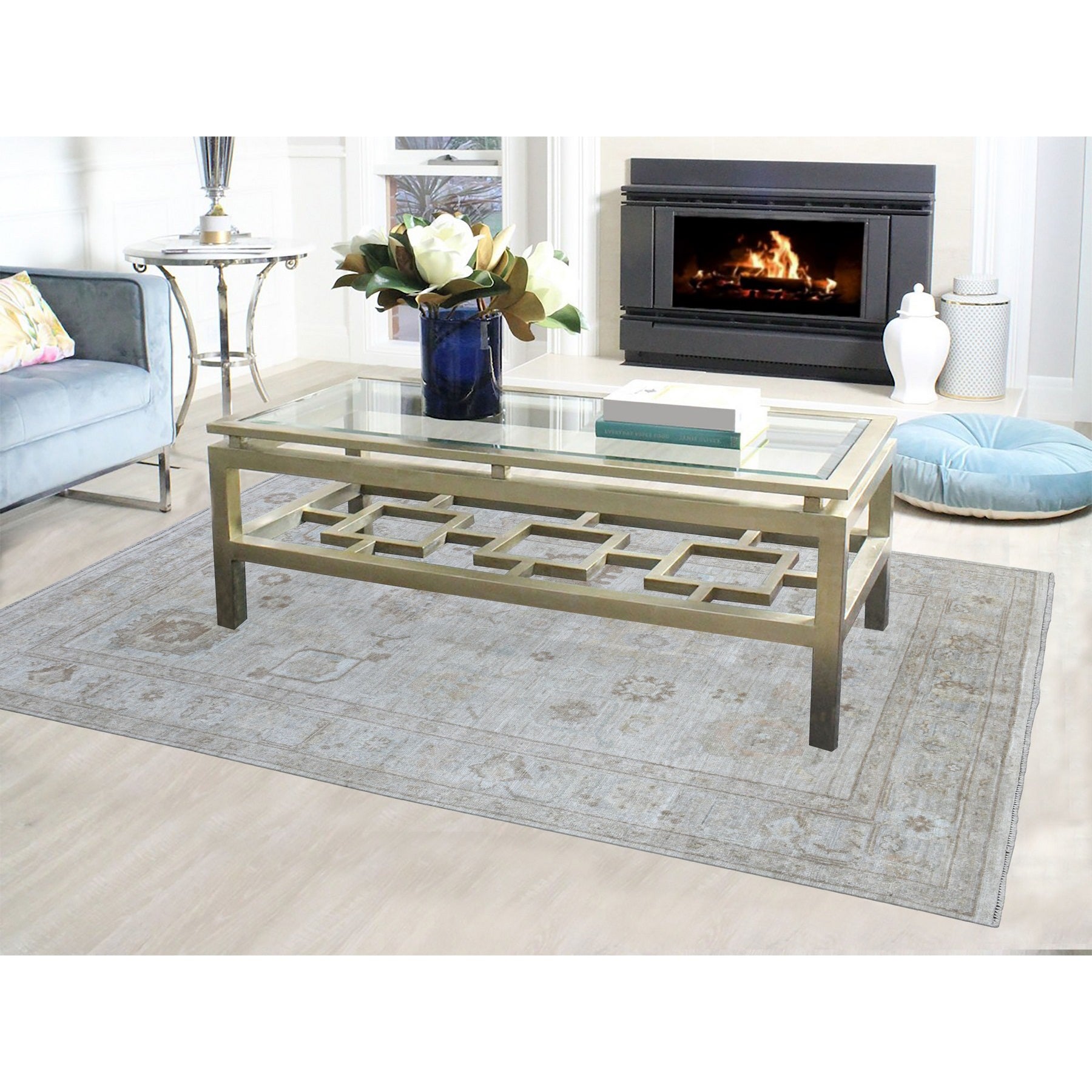 Hand Knotted Traditional Decorative Area Rug > Design# CCSR56626 > Size: 6'-0" x 9'-0"