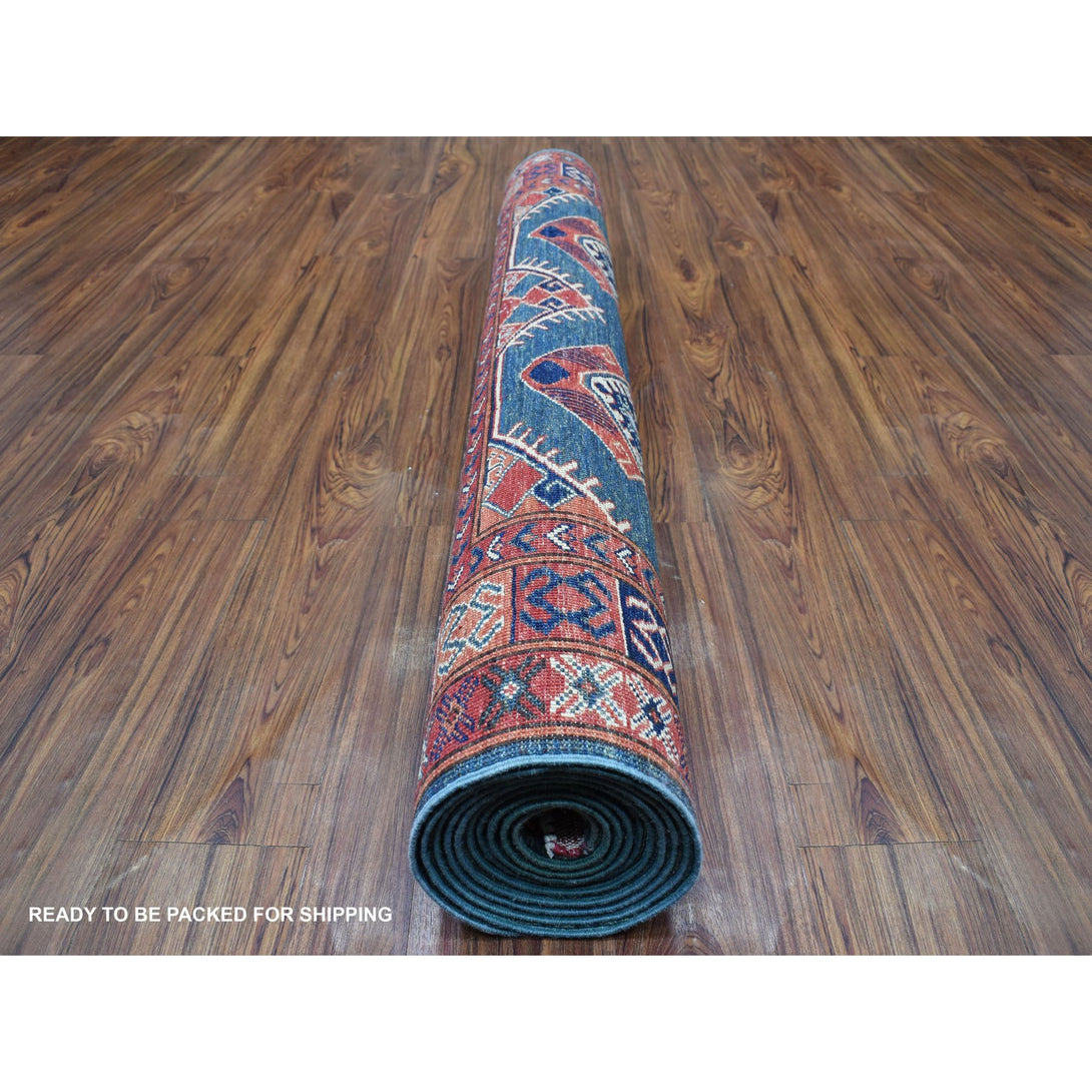 Hand Knotted Tribal Runner > Design# CCSR56877 > Size: 4'-10" x 12'-9"
