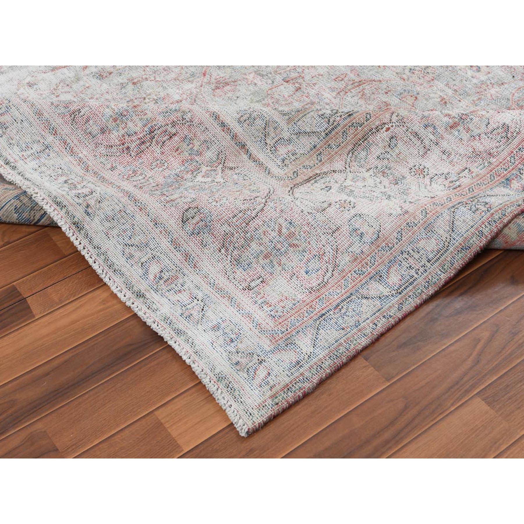Hand Knotted White Washed Area Rug > Design# CCSR57705 > Size: 9'-7" x 12'-7"