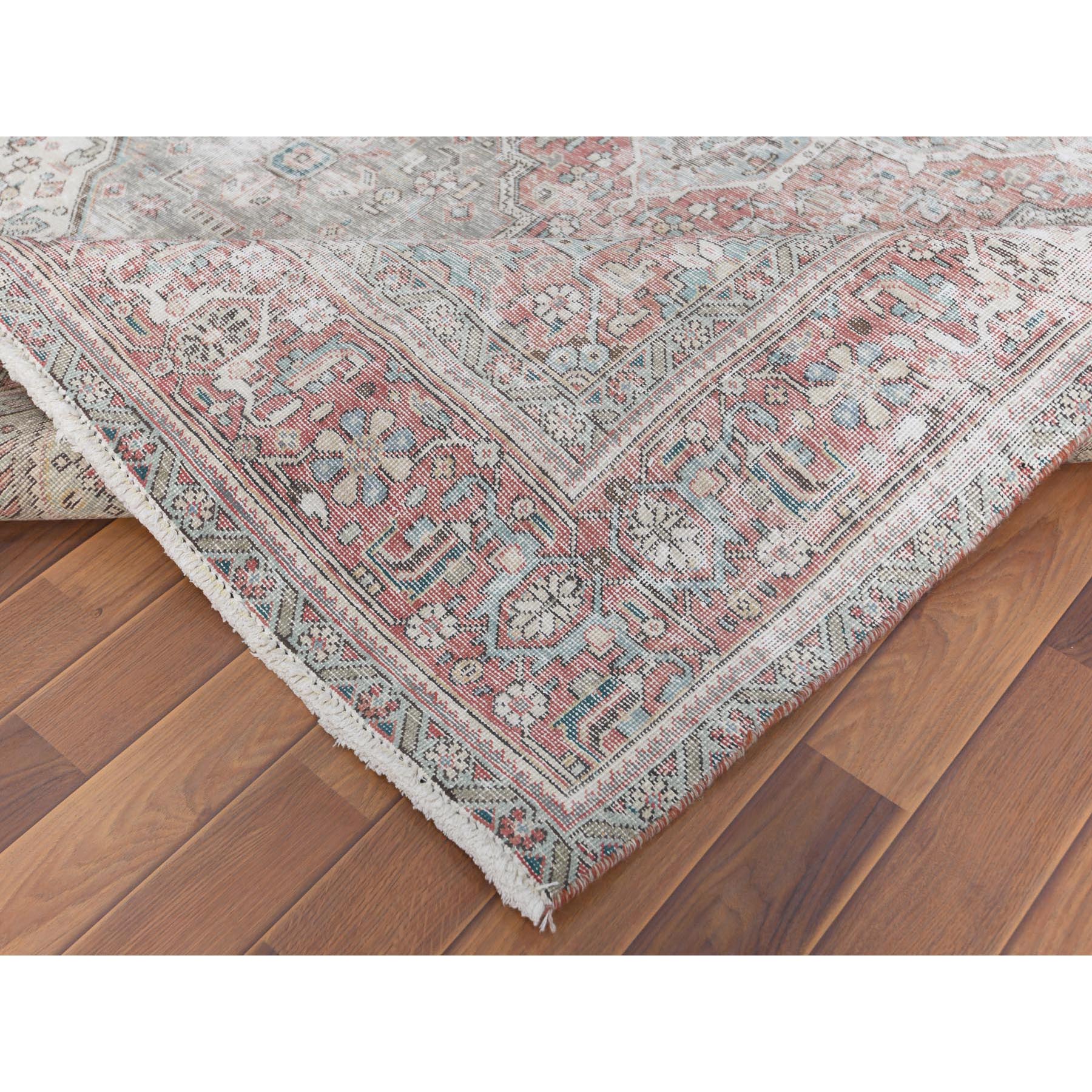 Hand Knotted White Washed Area Rug > Design# CCSR57725 > Size: 6'-4" x 9'-6"