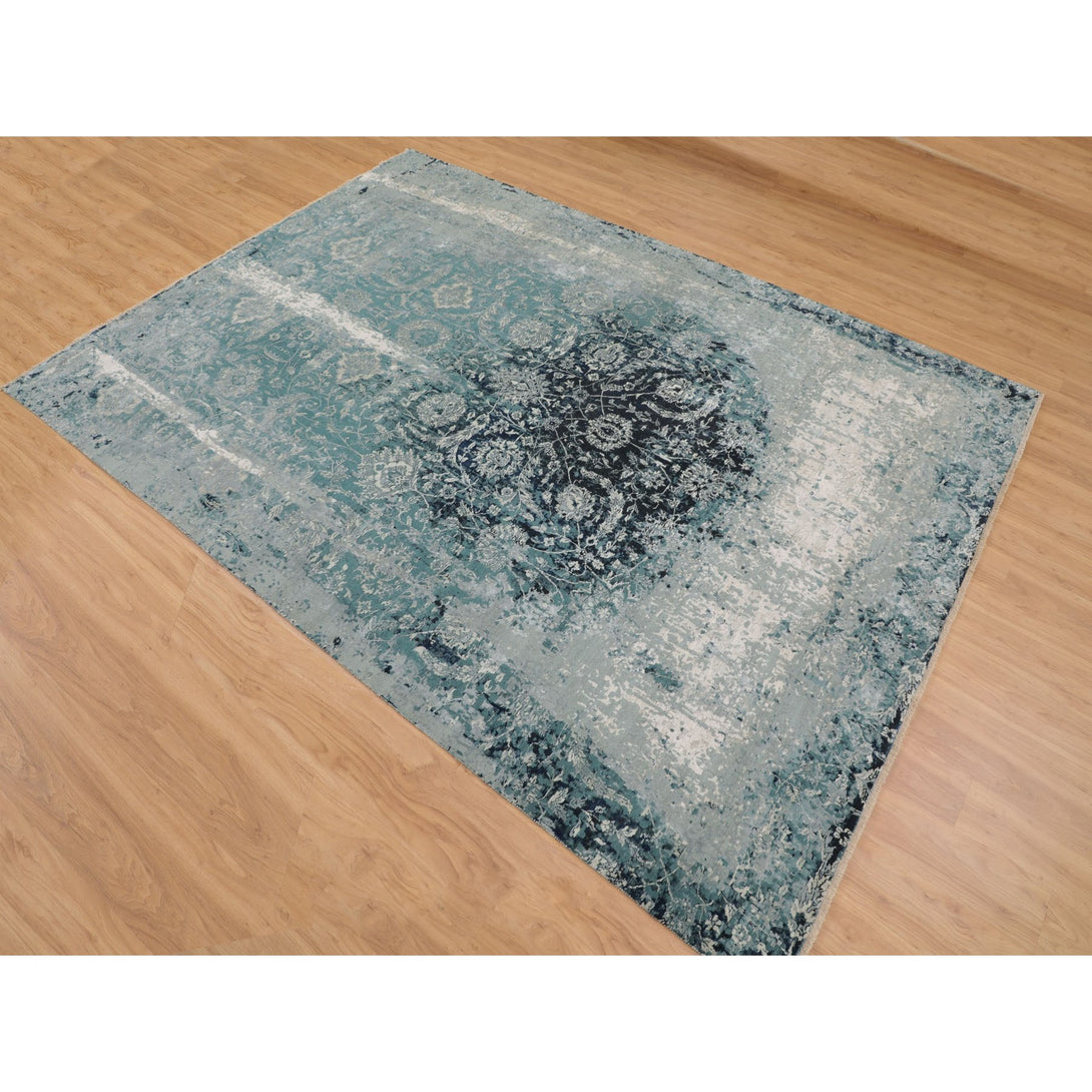 Hand Knotted Transitional Area Rug > Design# CCSR58017 > Size: 10'-0" x 14'-1"