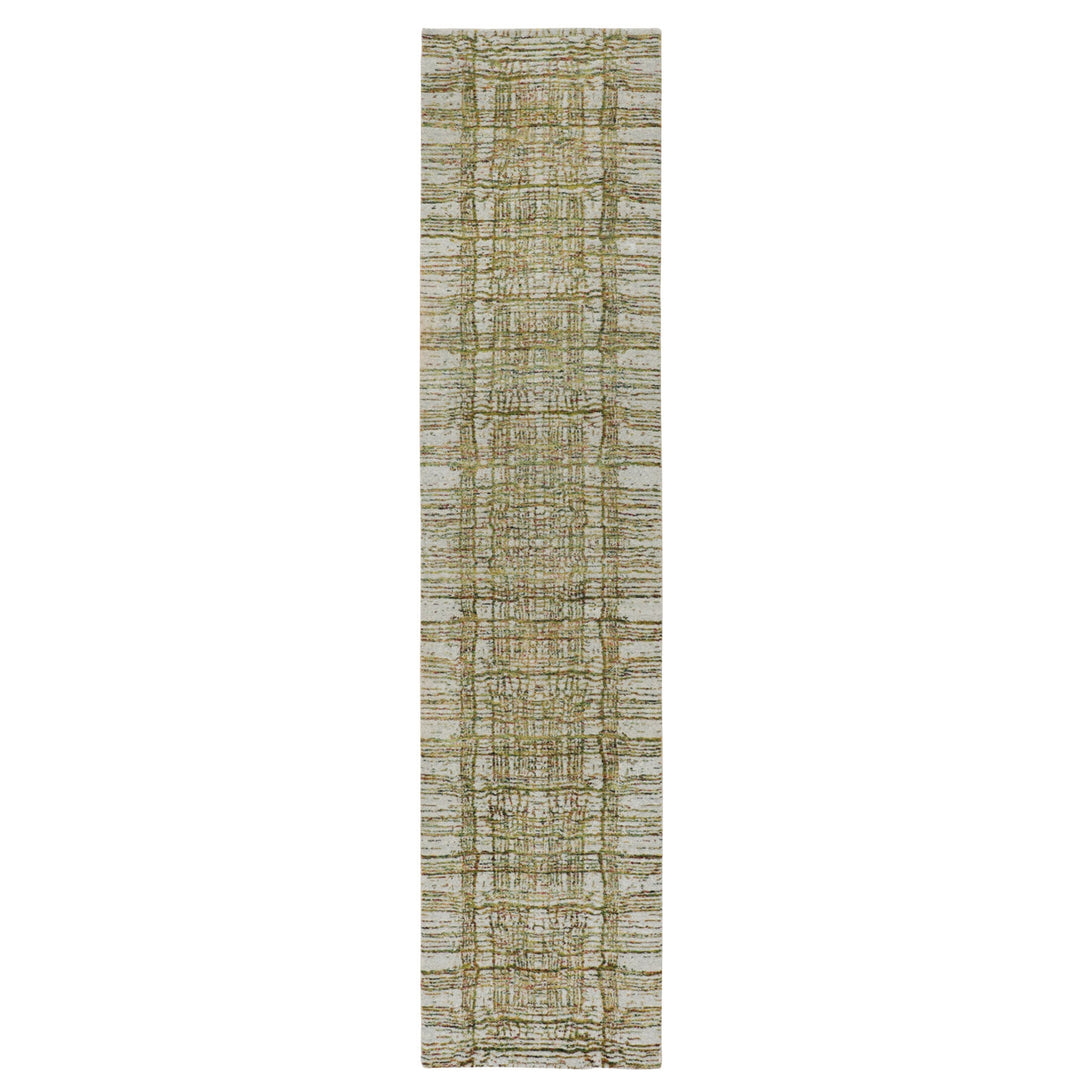 Hand Loomed Modern and Contemporary Runner > Design# CCSR58115 > Size: 2'-6" x 11'-9"