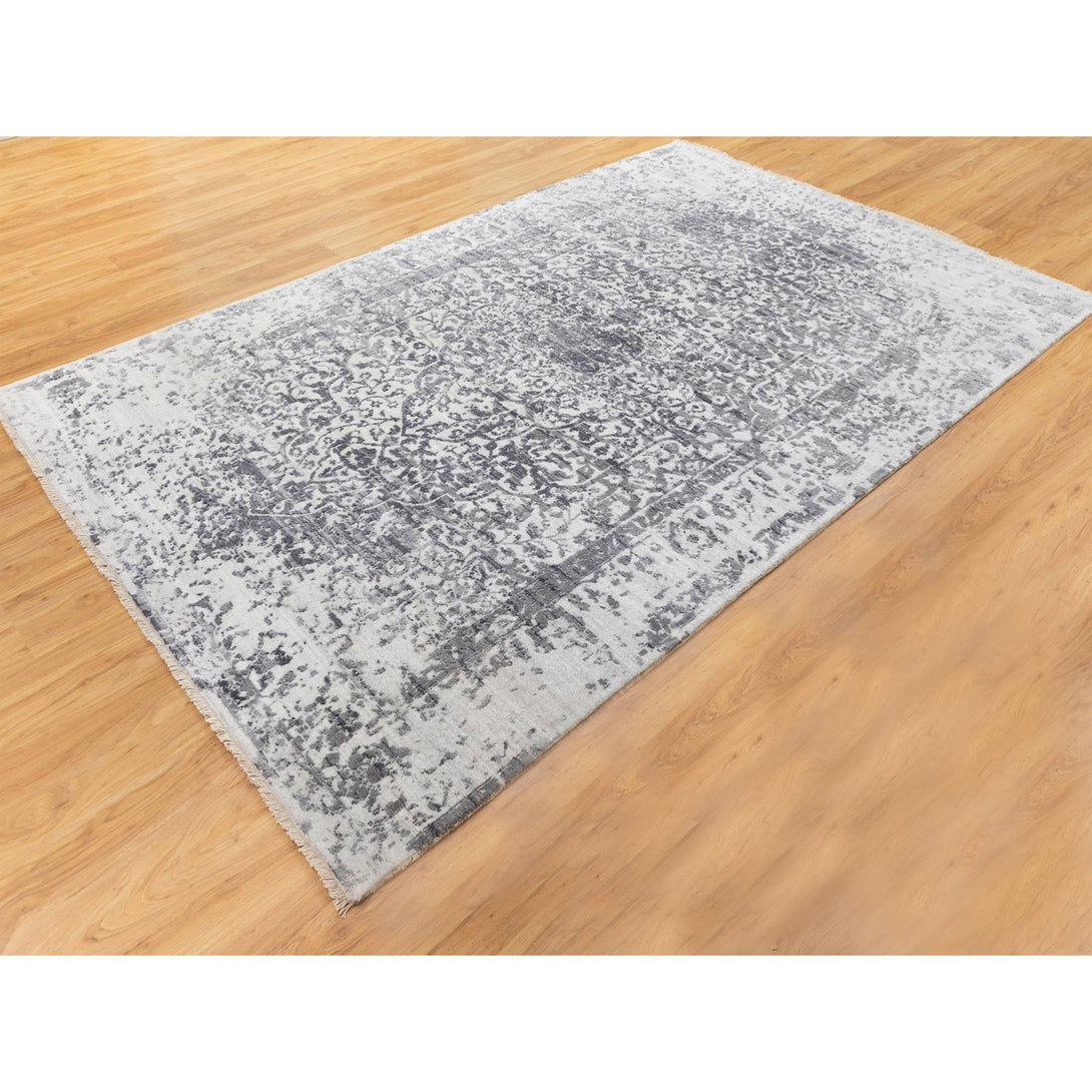 Hand Knotted Transitional Area Rug > Design# CCSR58423 > Size: 6'-0" x 9'-2"