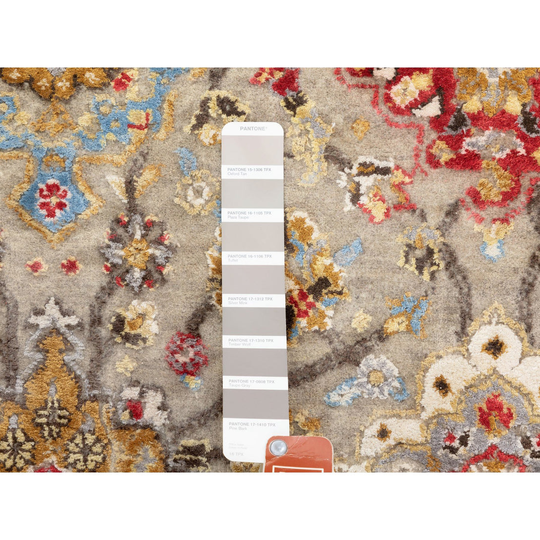 Hand Knotted Transitional Area Rug > Design# CCSR58443 > Size: 6'-1" x 9'-0"