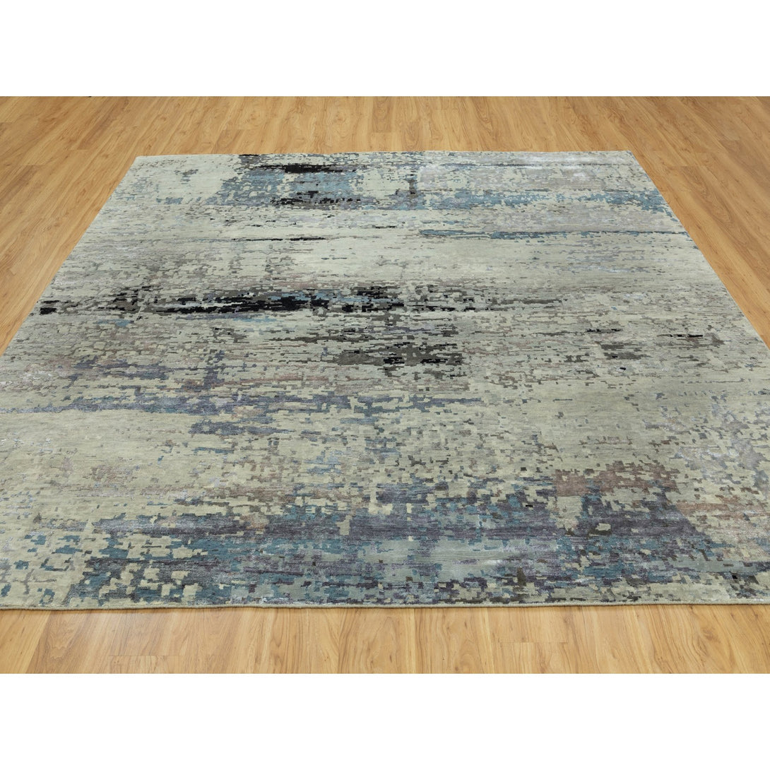 Hand Knotted Modern and Contemporary Area Rug > Design# CCSR58501 > Size: 9'-10" x 9'-11"