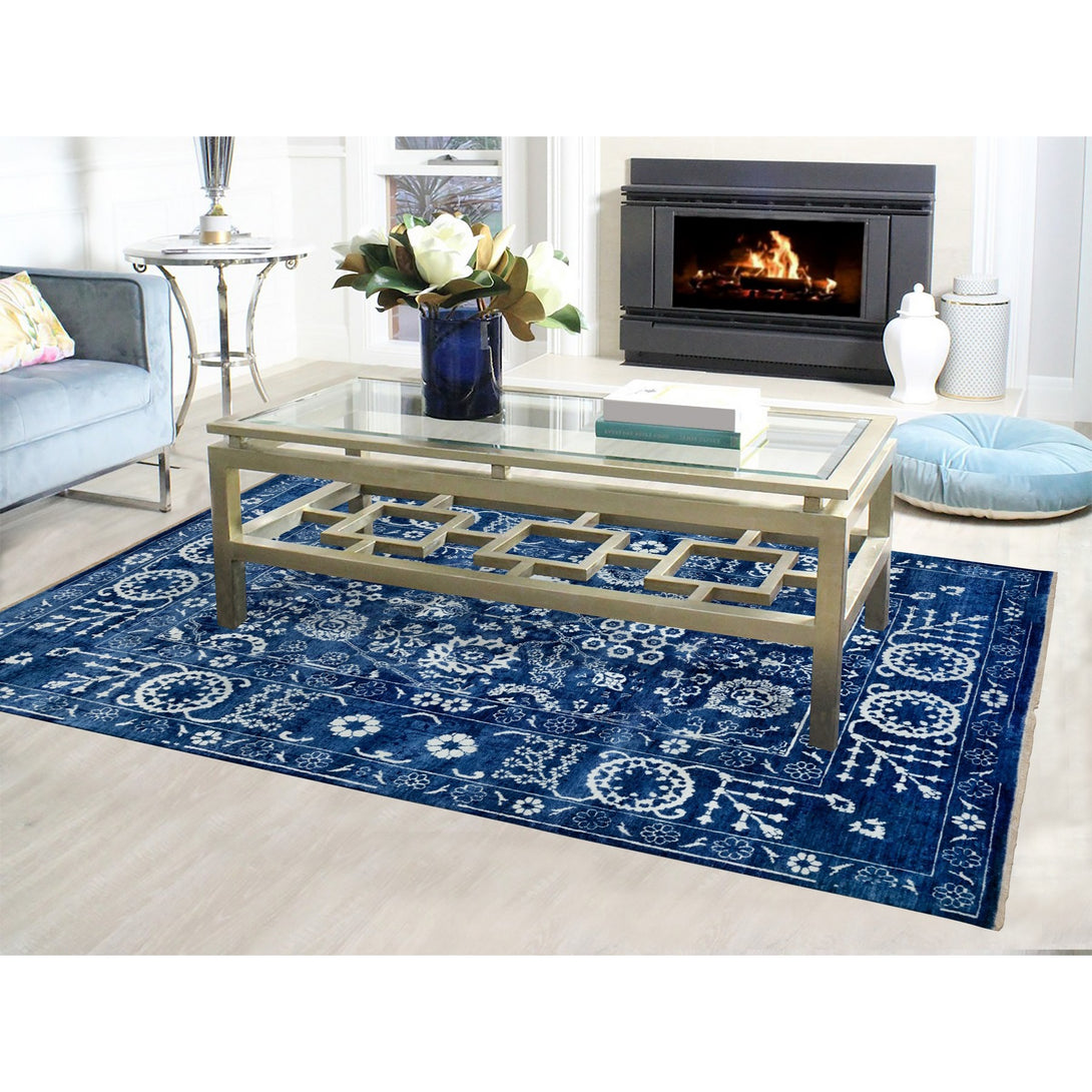Hand Knotted Transitional Area Rug > Design# CCSR58535 > Size: 6'-2" x 9'-0"