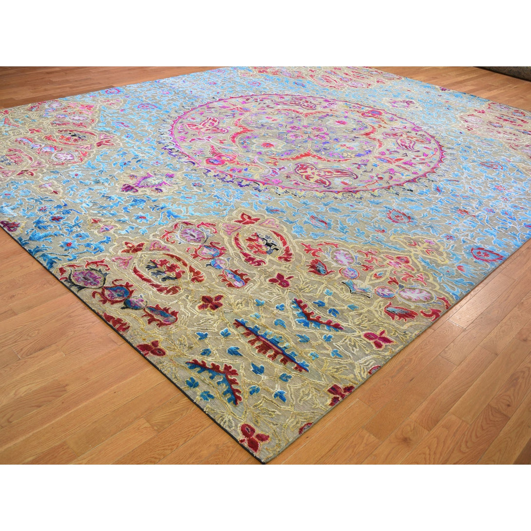 Hand Knotted Transitional Area Rug > Design# CCSR59264 > Size: 11'-10" x 15'-0"