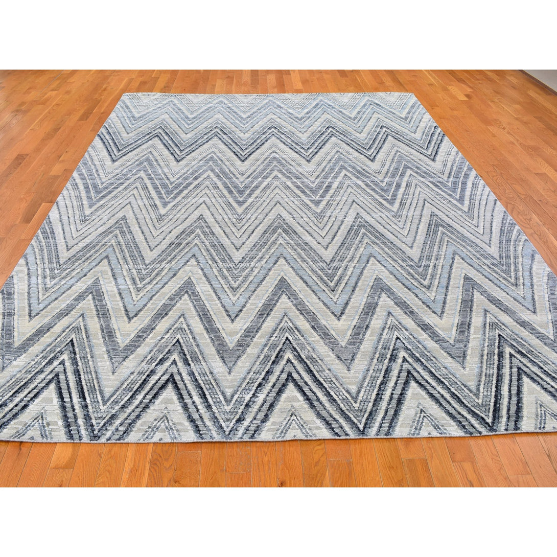 Hand Knotted Modern and Contemporary Area Rug > Design# CCSR59437 > Size: 8'-9" x 12'-2"