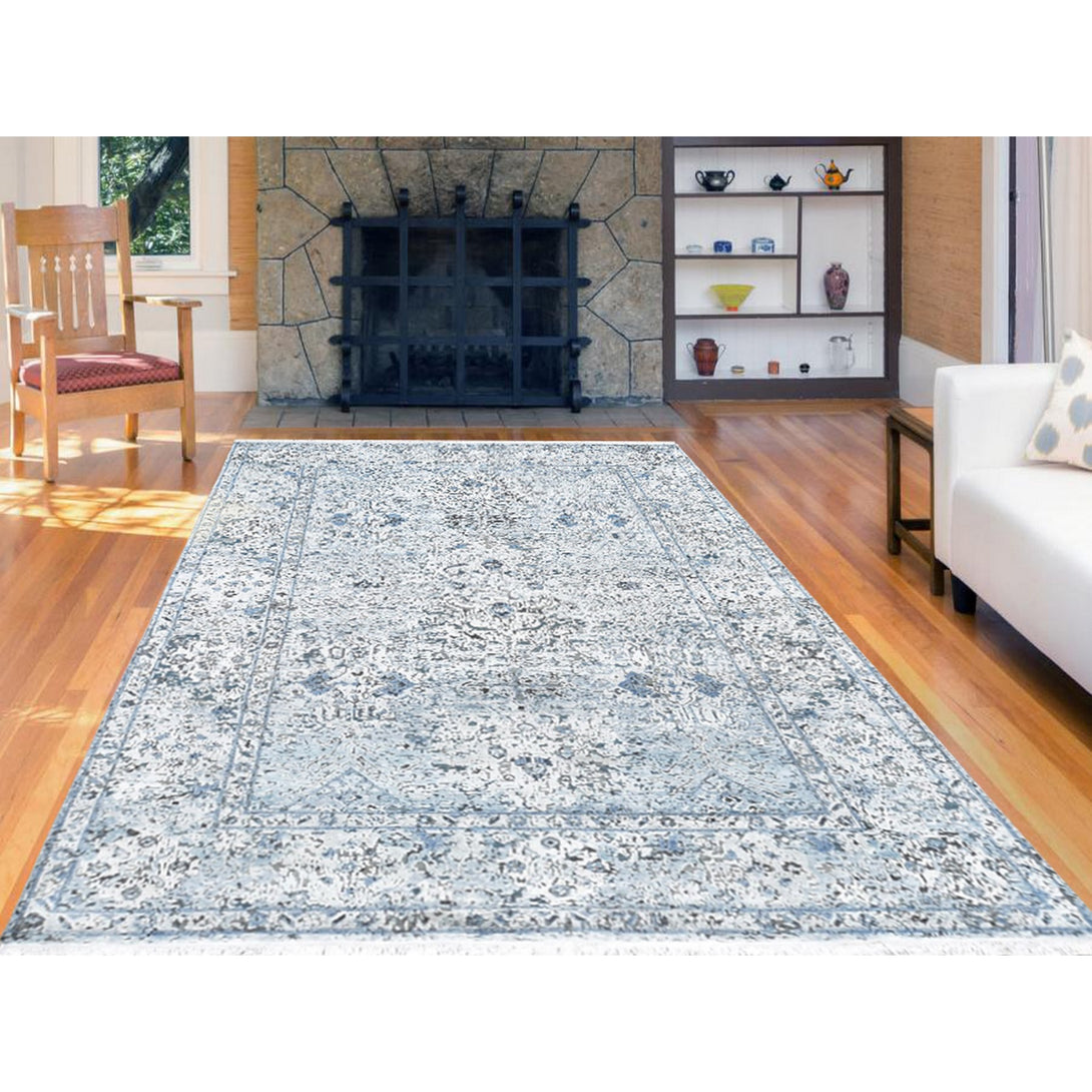 Hand Knotted Transitional Area Rug > Design# CCSR59478 > Size: 6'-0" x 9'-3"