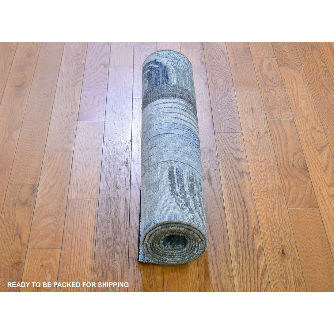 Hand Knotted Modern and Contemporary Runner > Design# CCSR59498 > Size: 2'-6" x 8'-6"