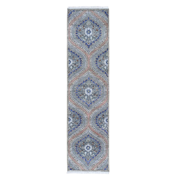 Hand Knotted Transitional Runner > Design# CCSR59570 > Size: 2'-6" x 10'-0"