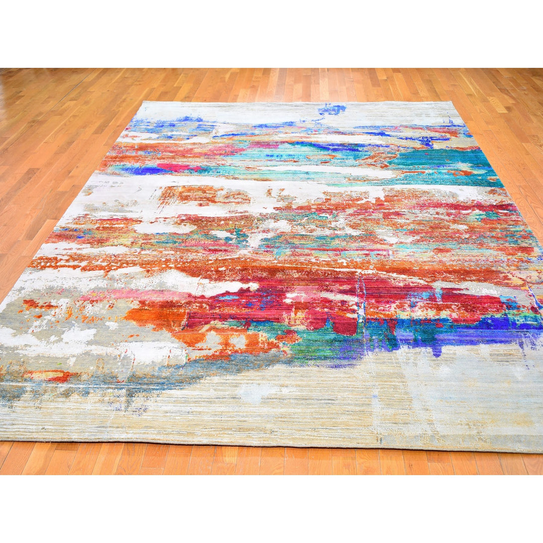 Hand Knotted Modern and Contemporary Area Rug > Design# CCSR59725 > Size: 9'-0" x 12'-3"