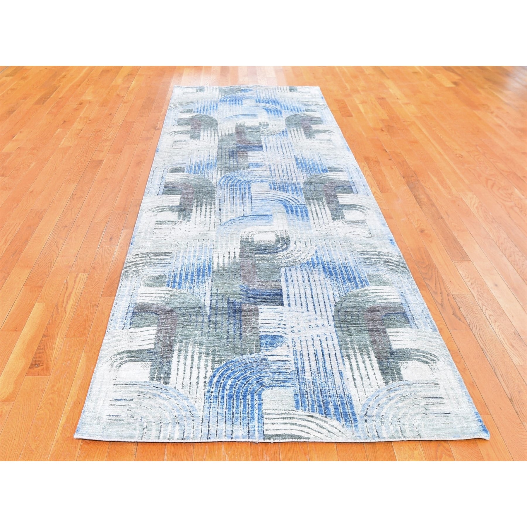 Hand Knotted Modern and Contemporary Runner > Design# CCSR59732 > Size: 4'-0" x 12'-5"