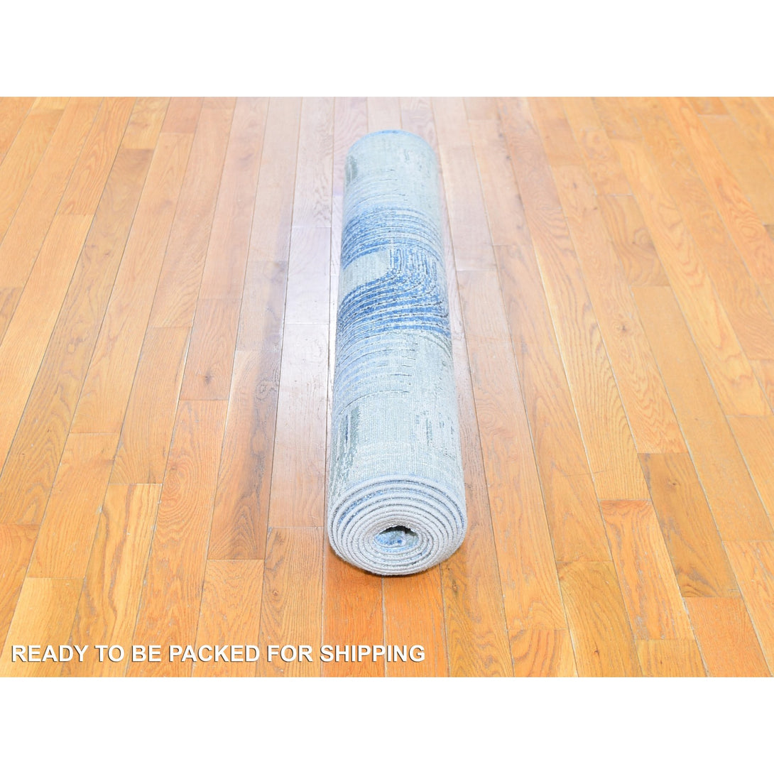 Hand Knotted Modern and Contemporary Runner > Design# CCSR59732 > Size: 4'-0" x 12'-5"
