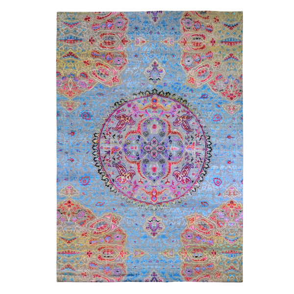Hand Knotted Transitional Area Rug > Design# CCSR59736 > Size: 9'-9" x 13'-8"
